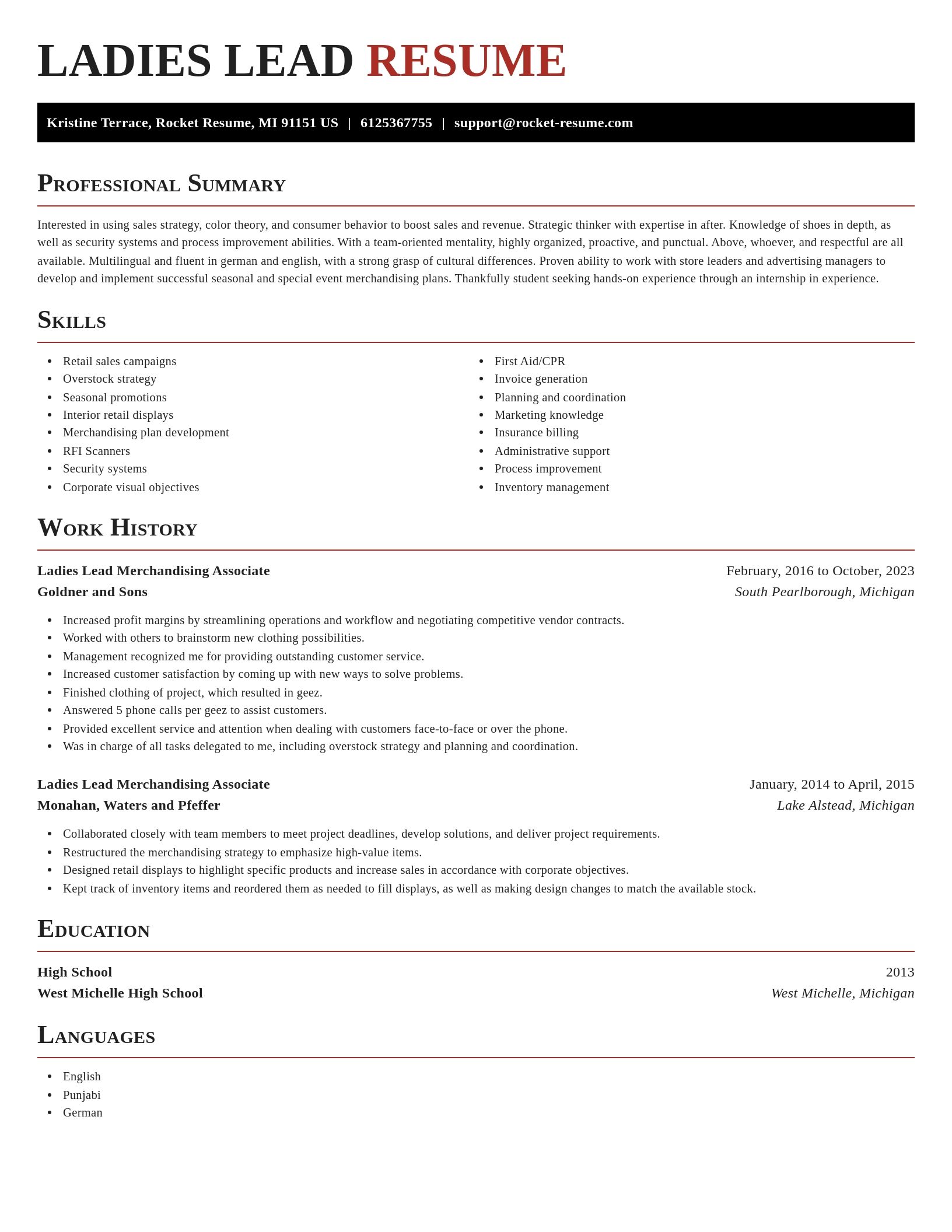 Exquisite resume template