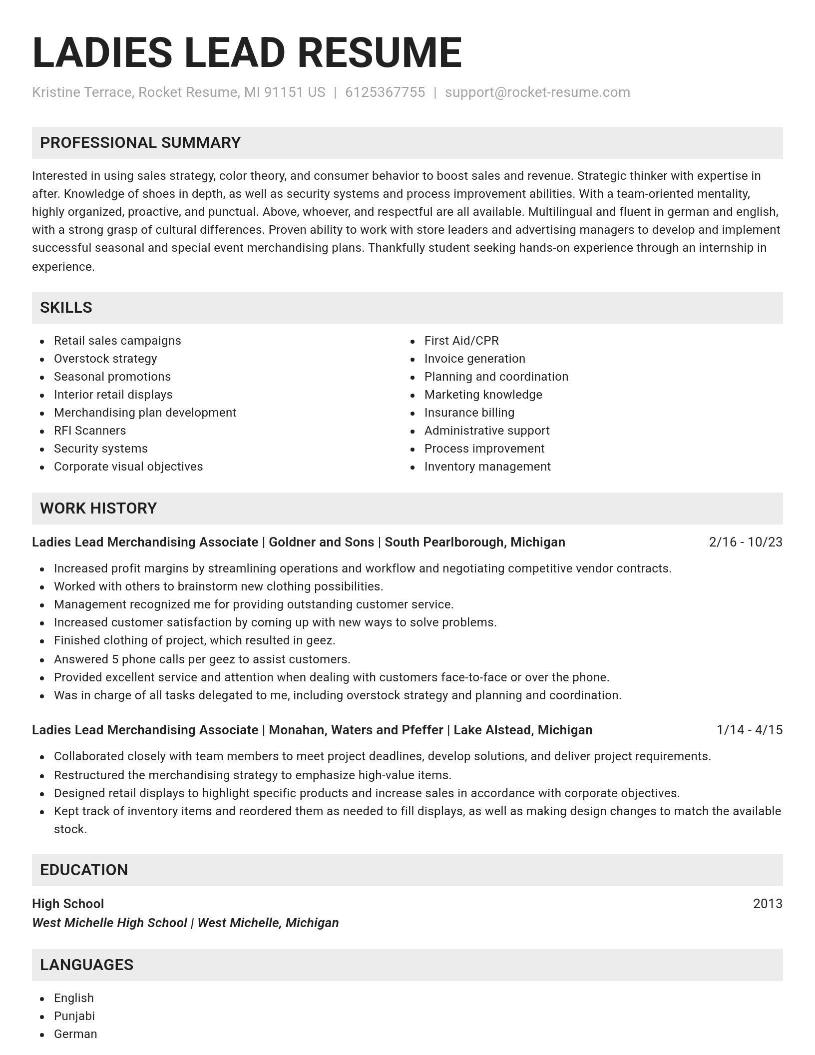 Genius resume template