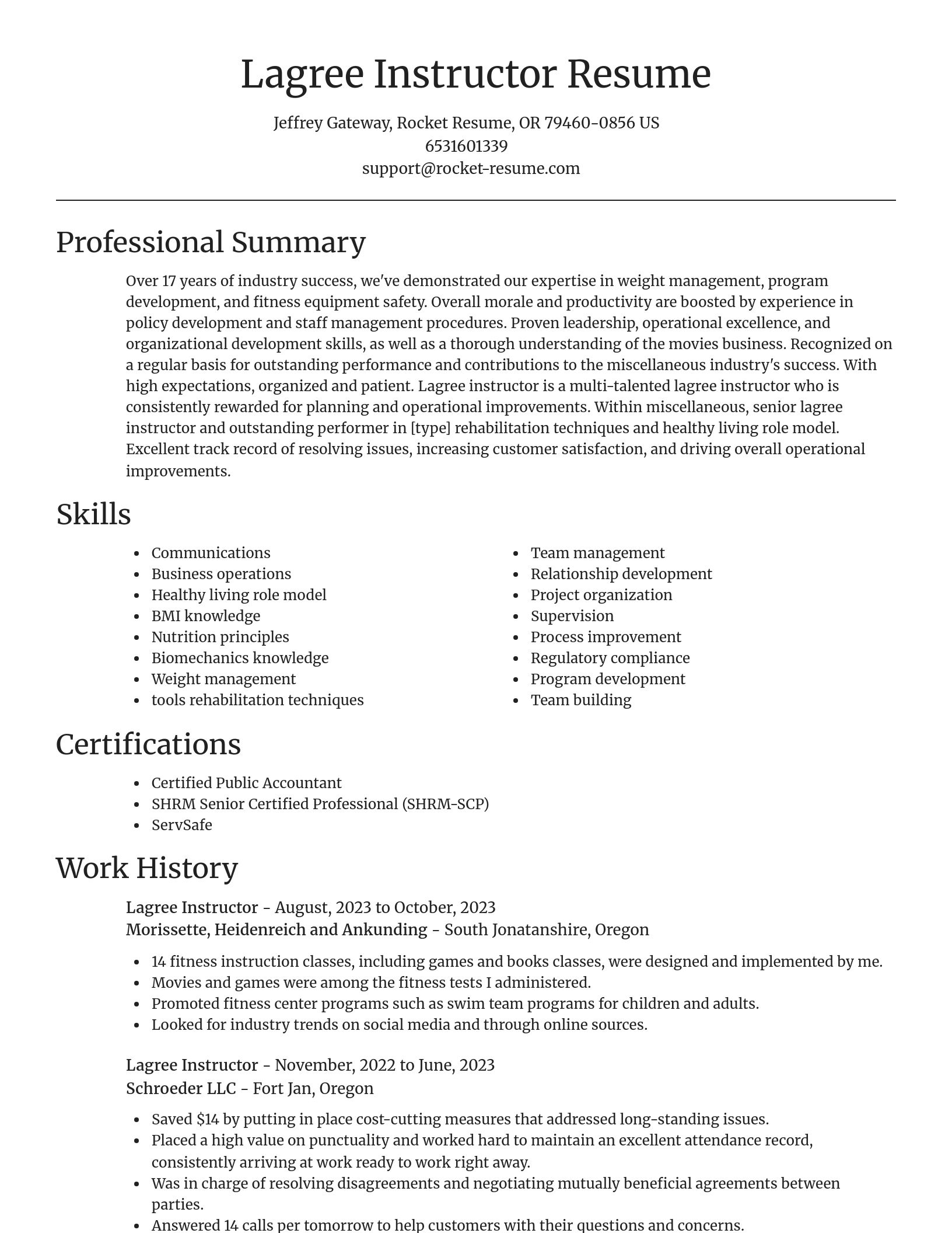 Focal Point resume template