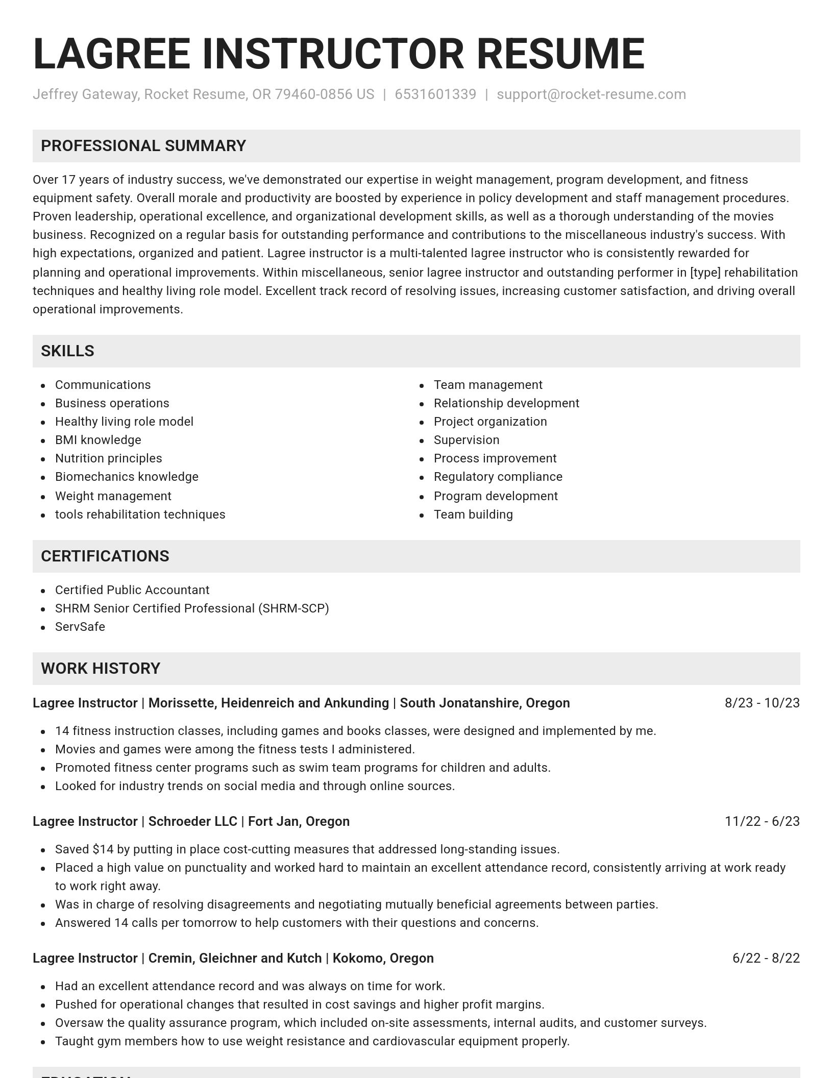 Genius resume template