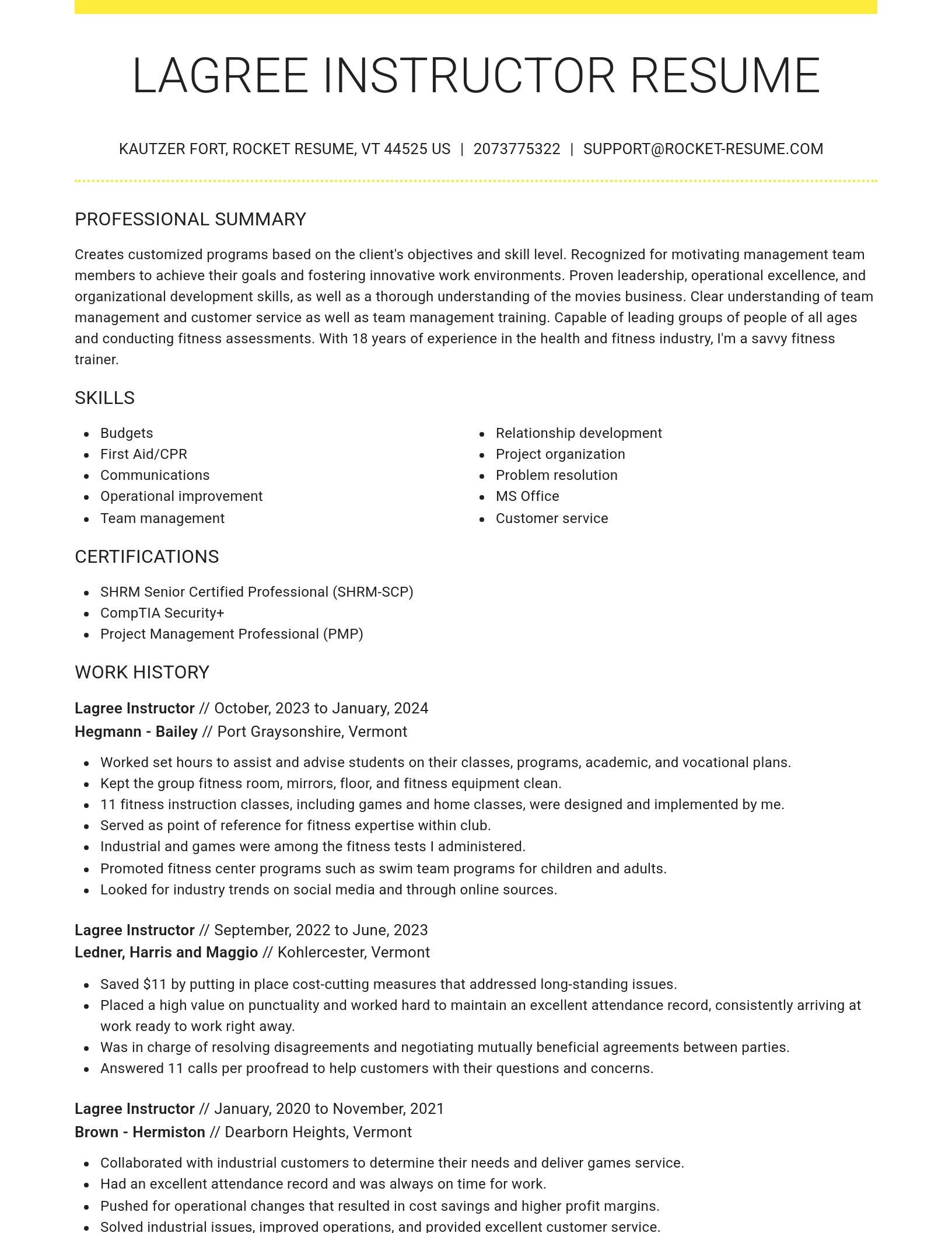 Grand resume template