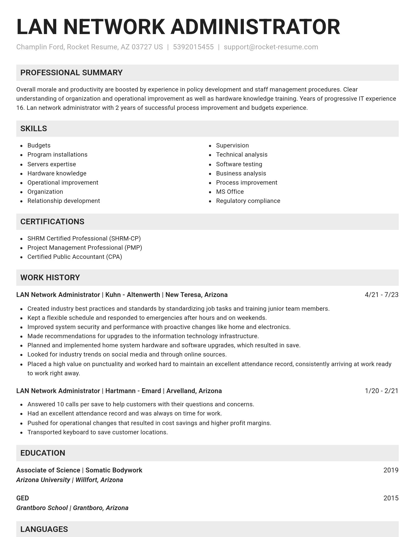 Genius resume template