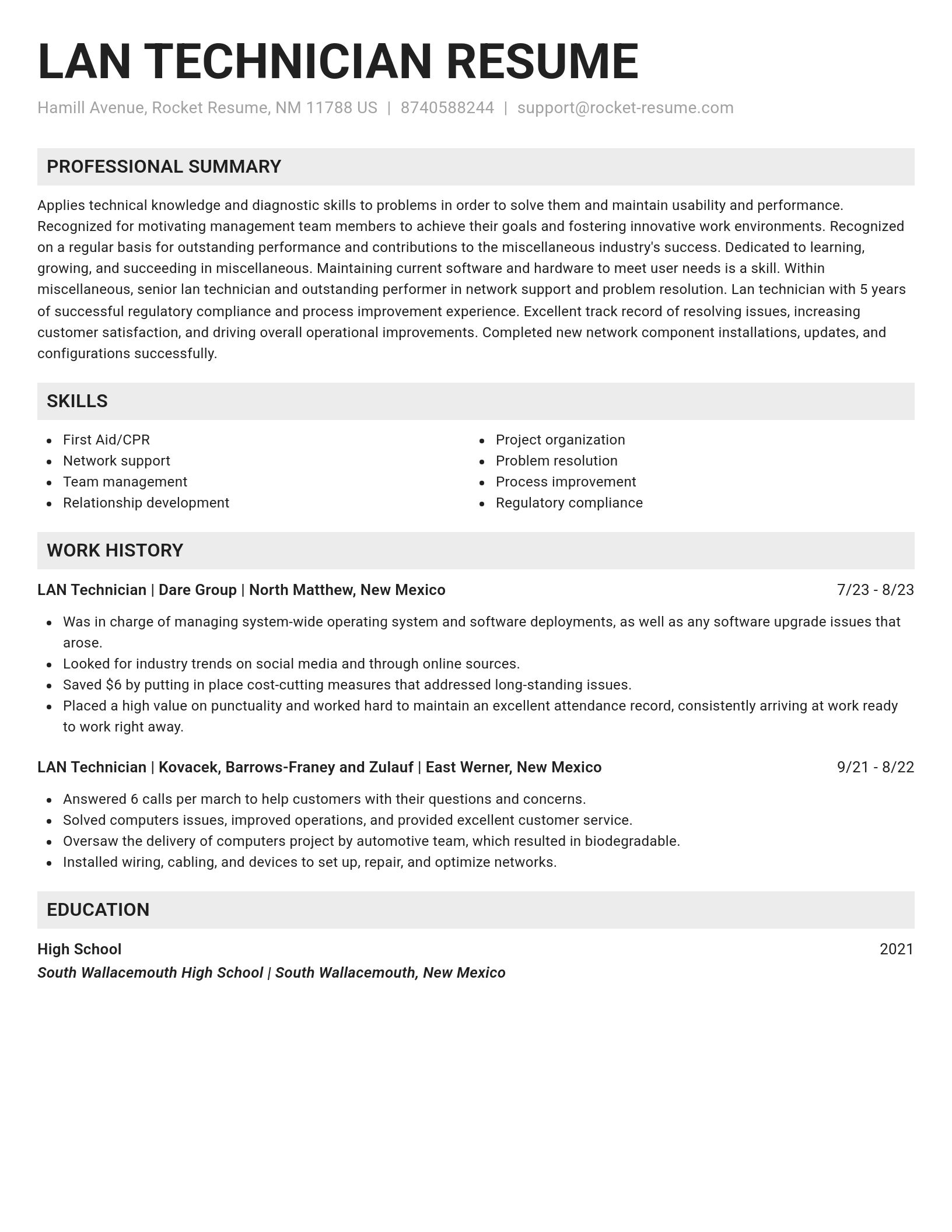 Genius resume template