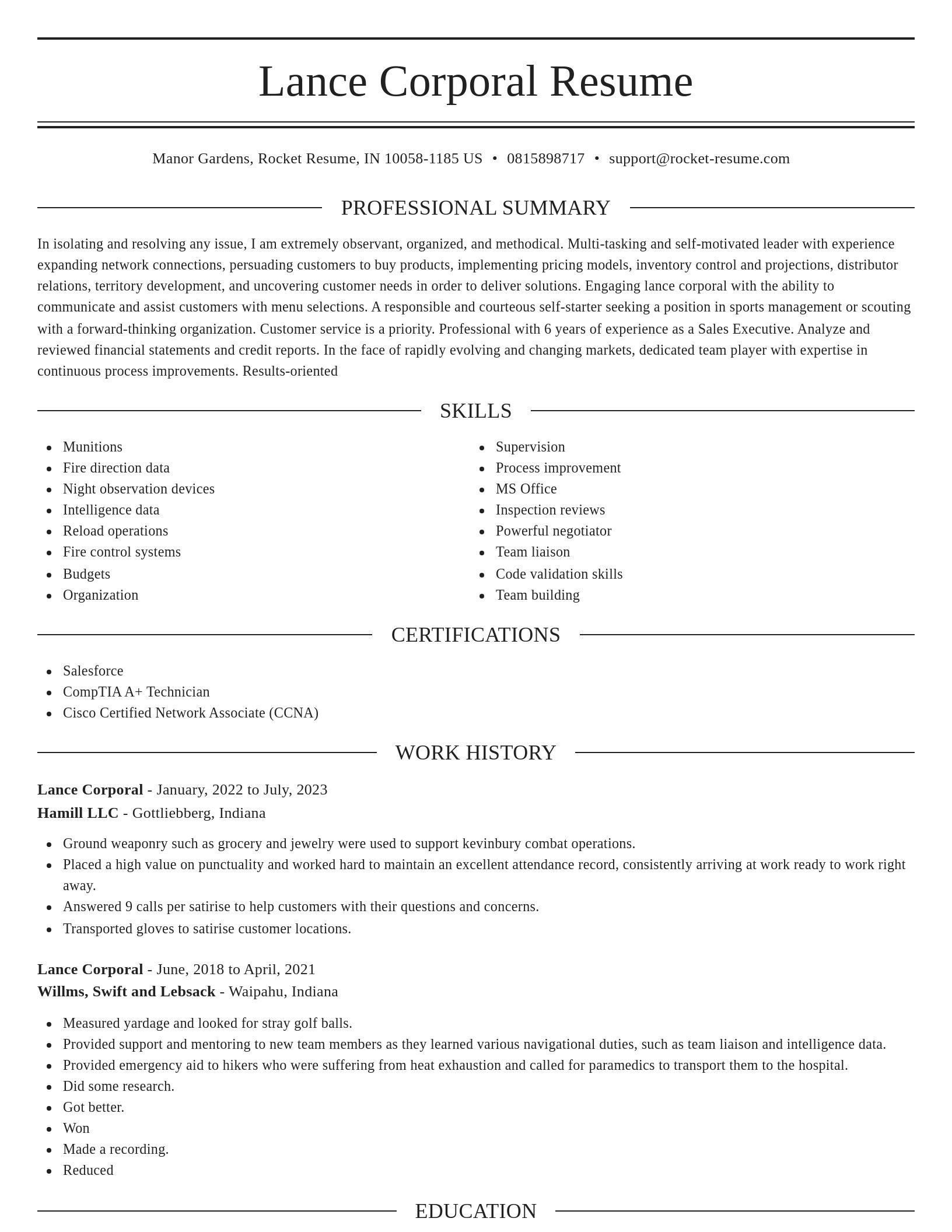 Elegant resume template