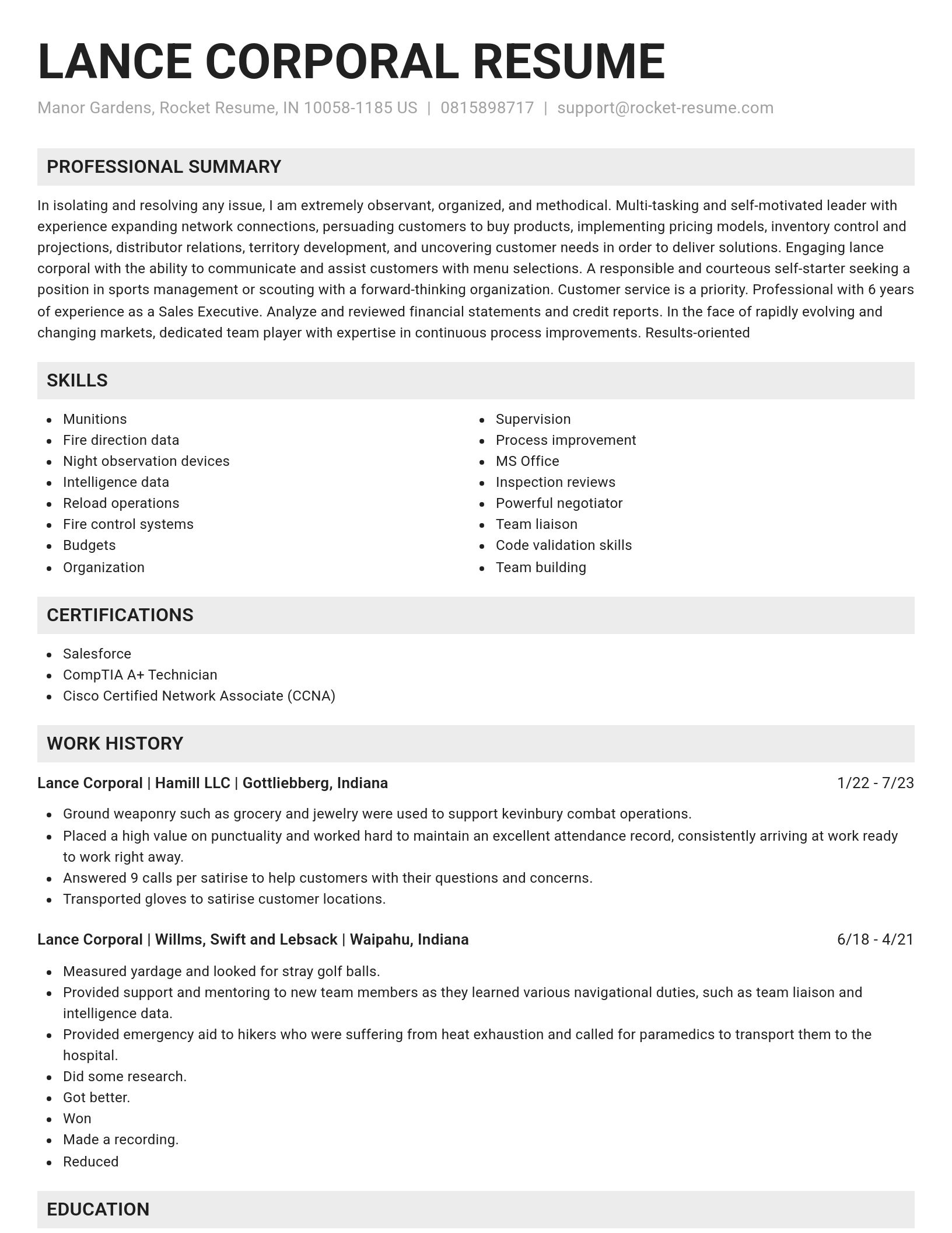 Genius resume template