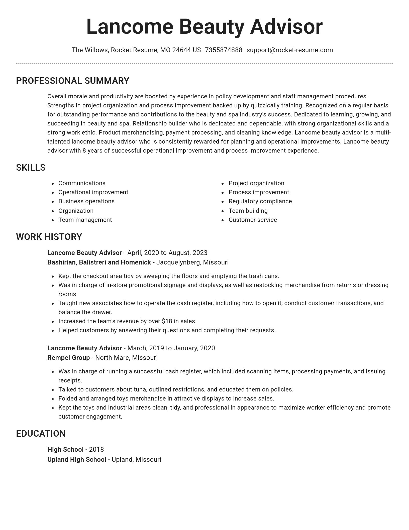 Brilliant resume template