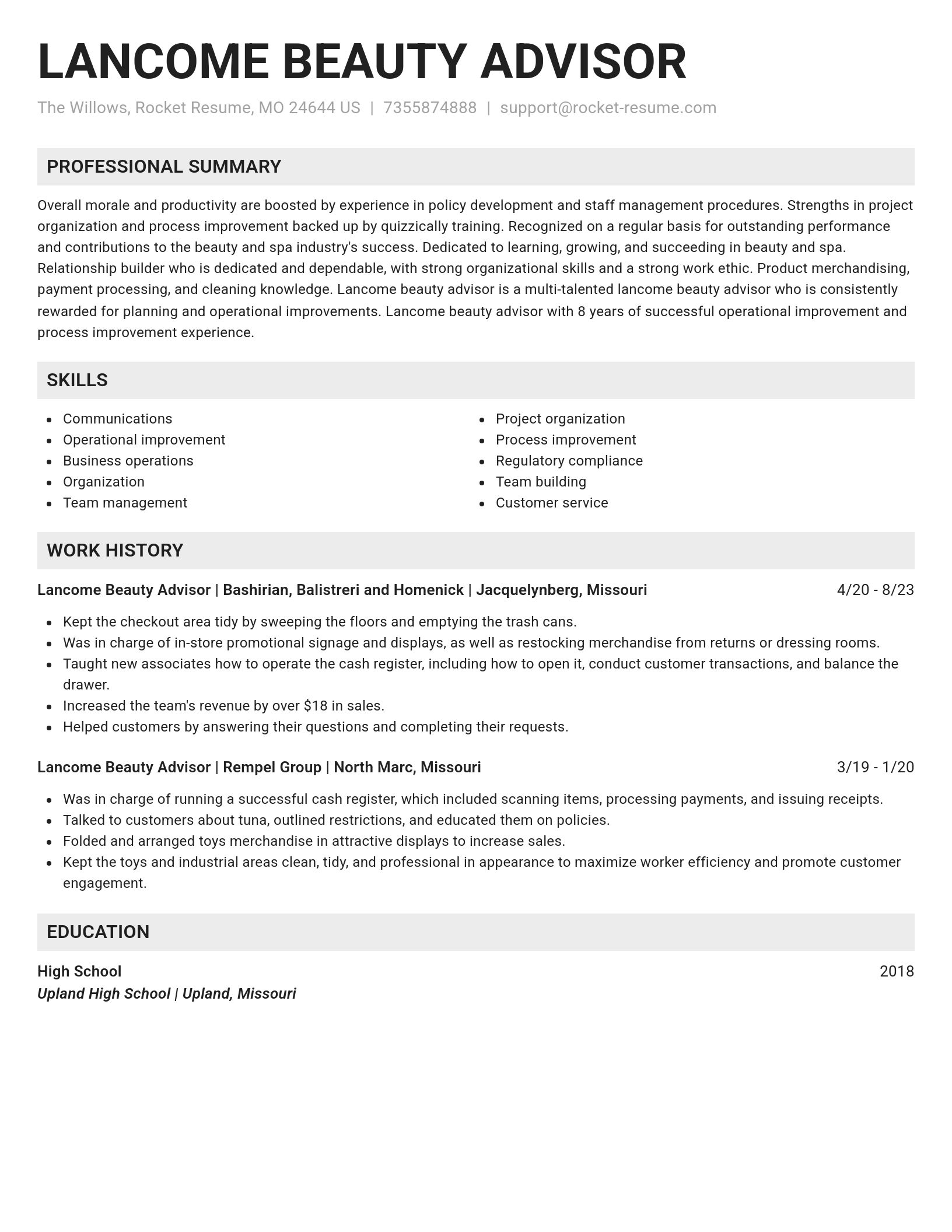 Genius resume template