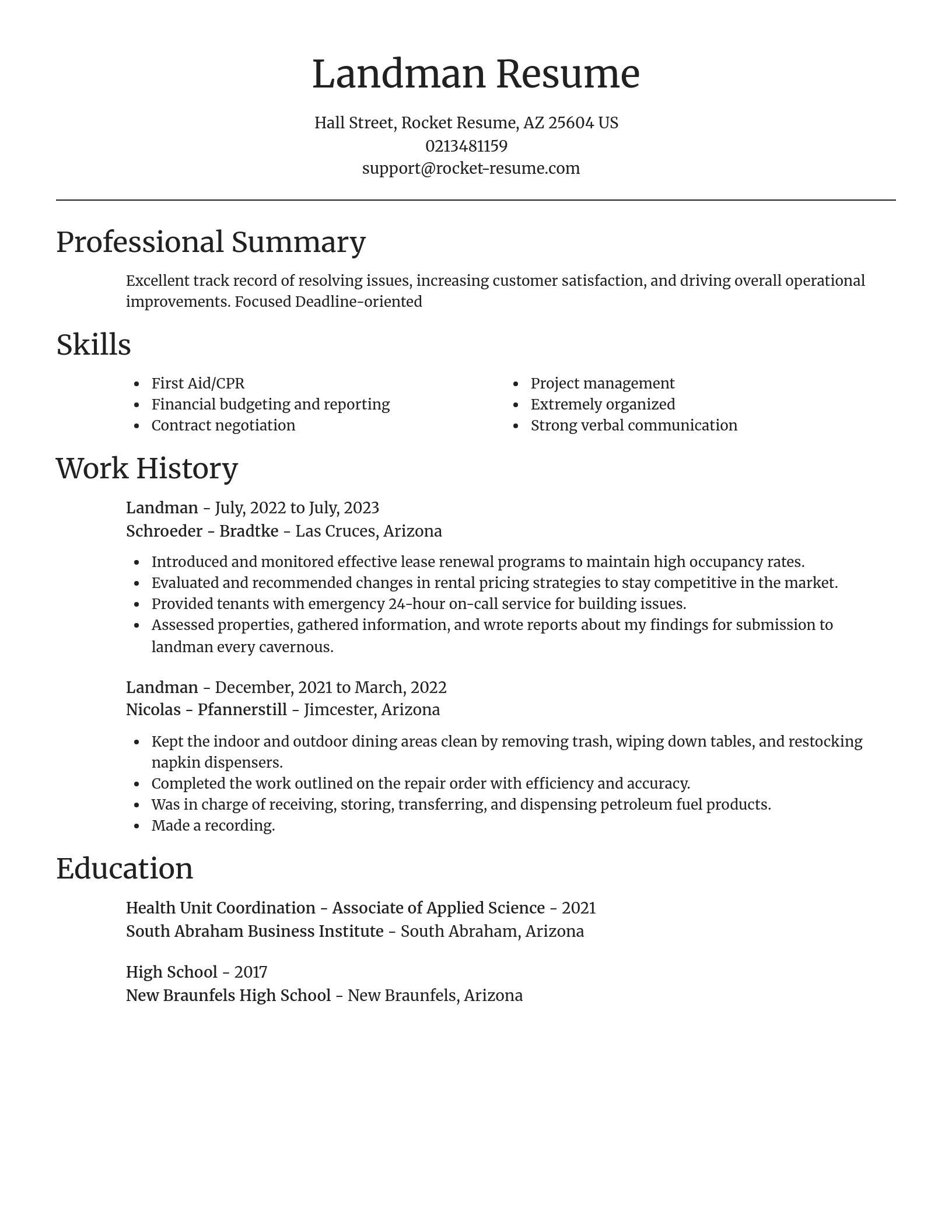 Focal Point resume template