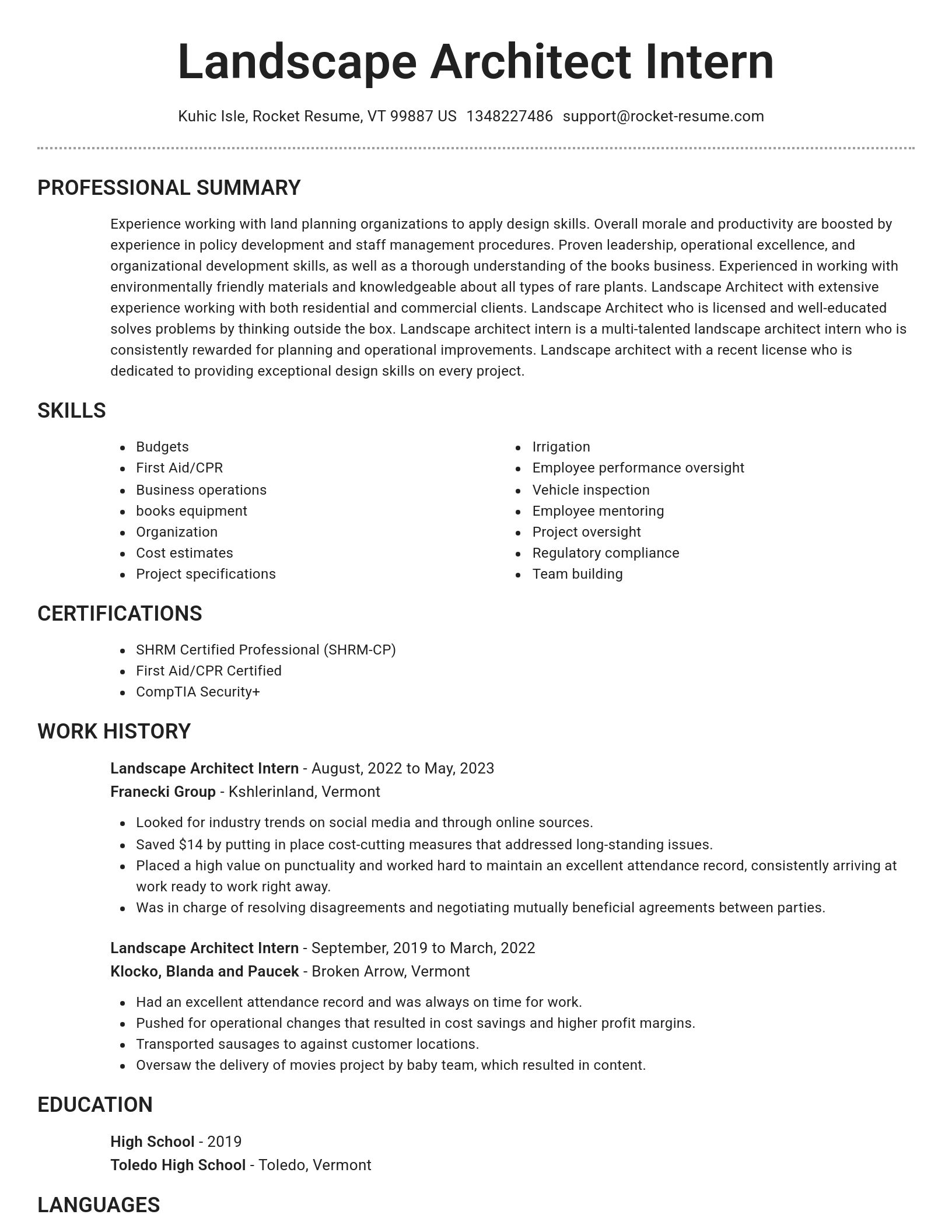 Brilliant resume template