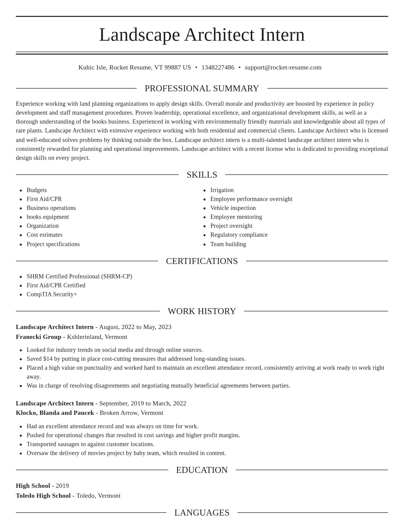Elegant resume template