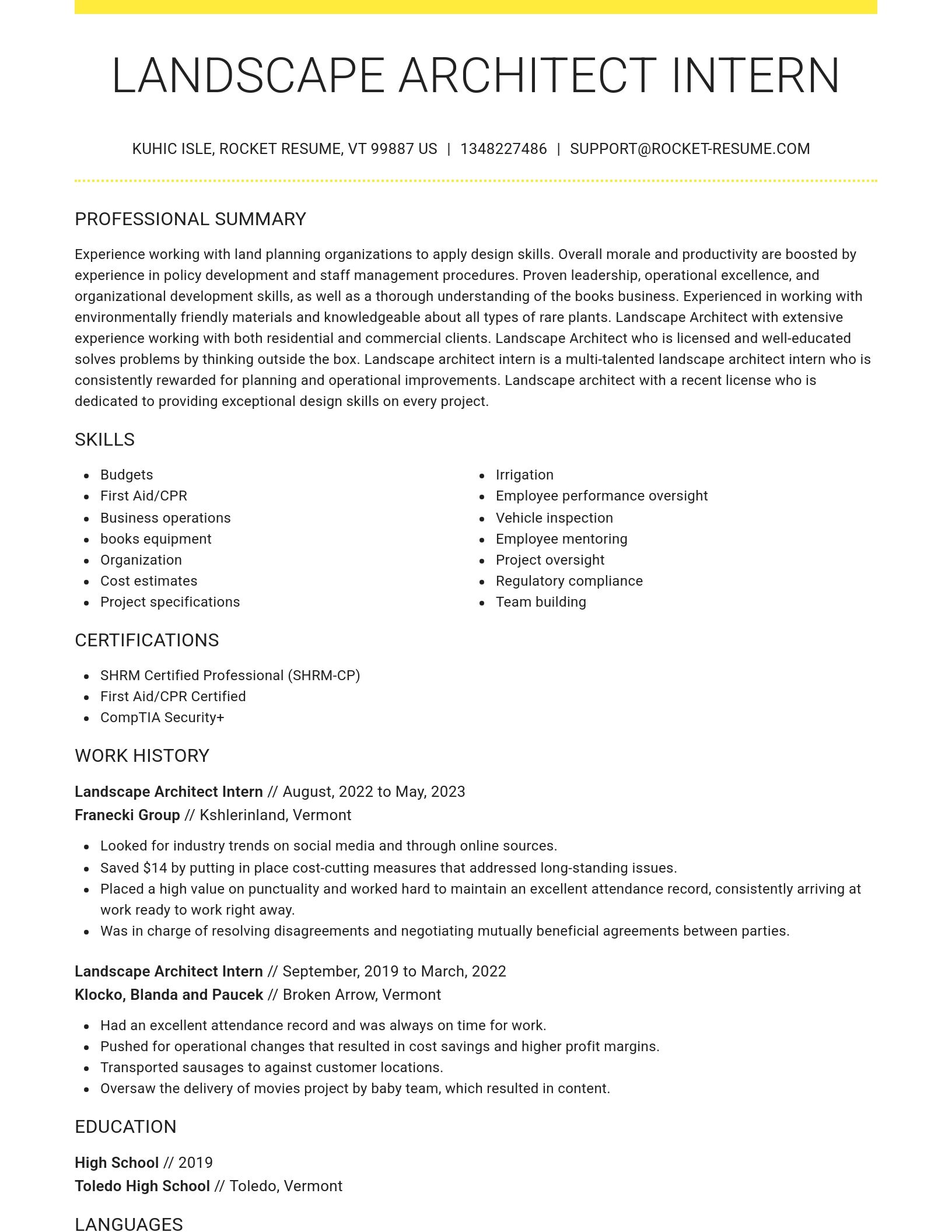 Grand resume template