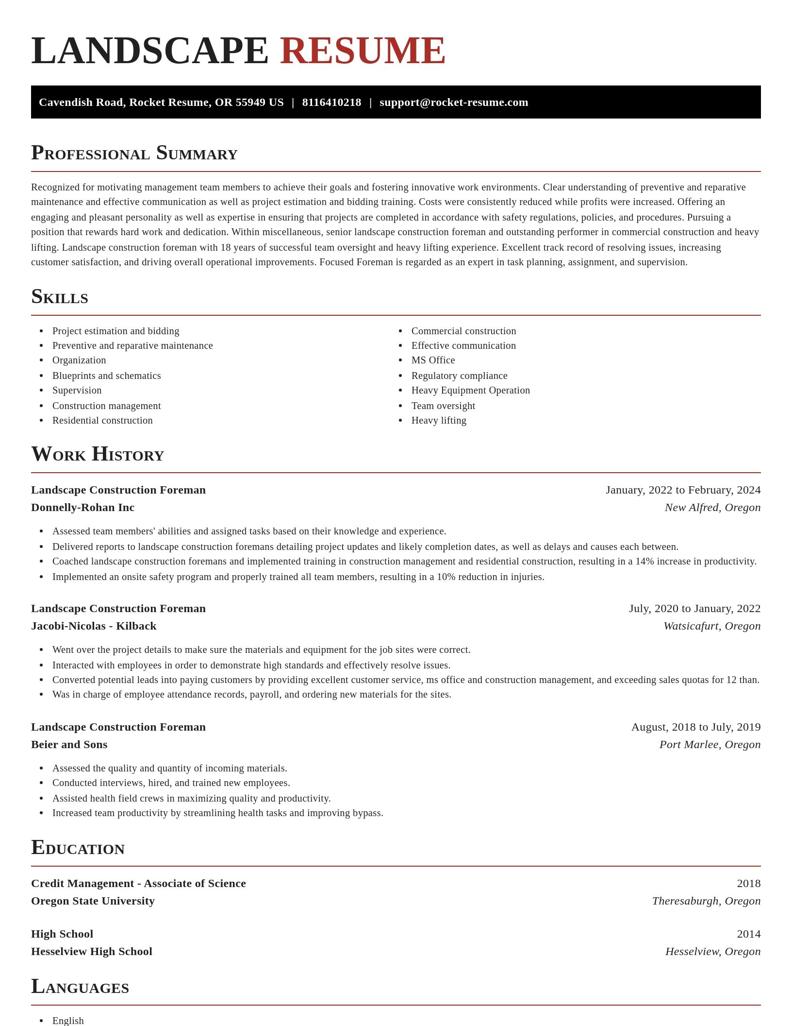 Exquisite resume template
