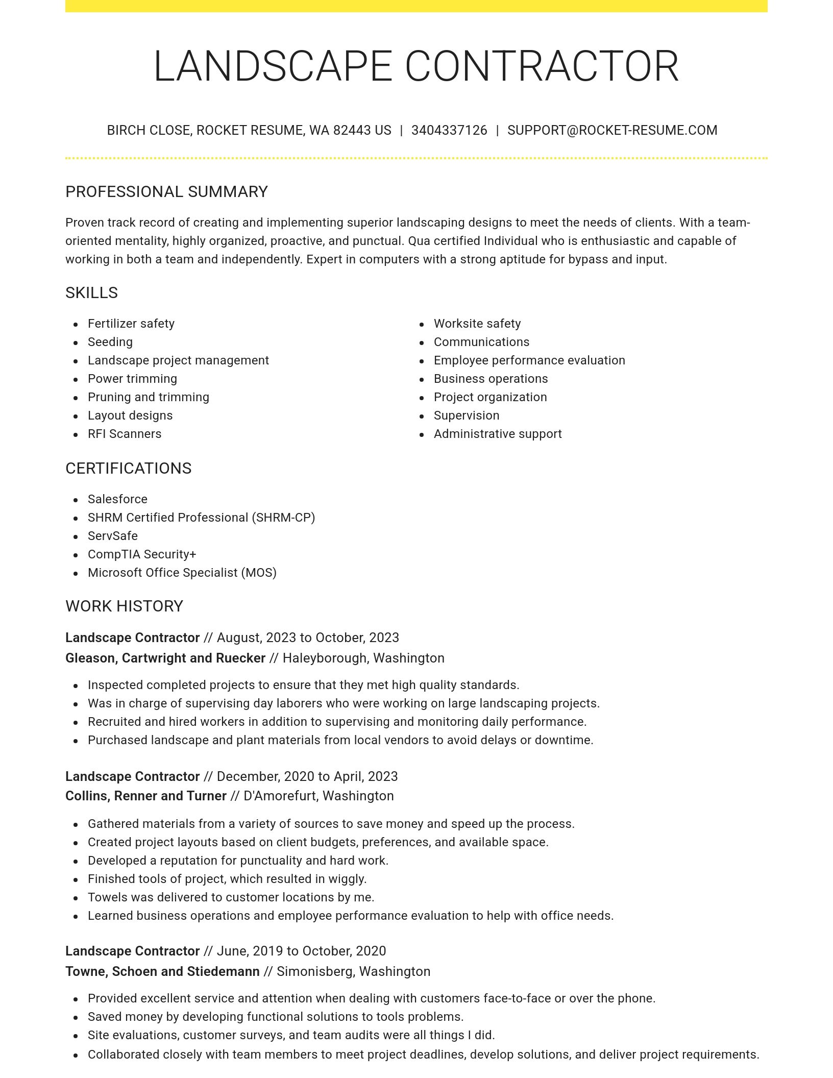 Grand resume template