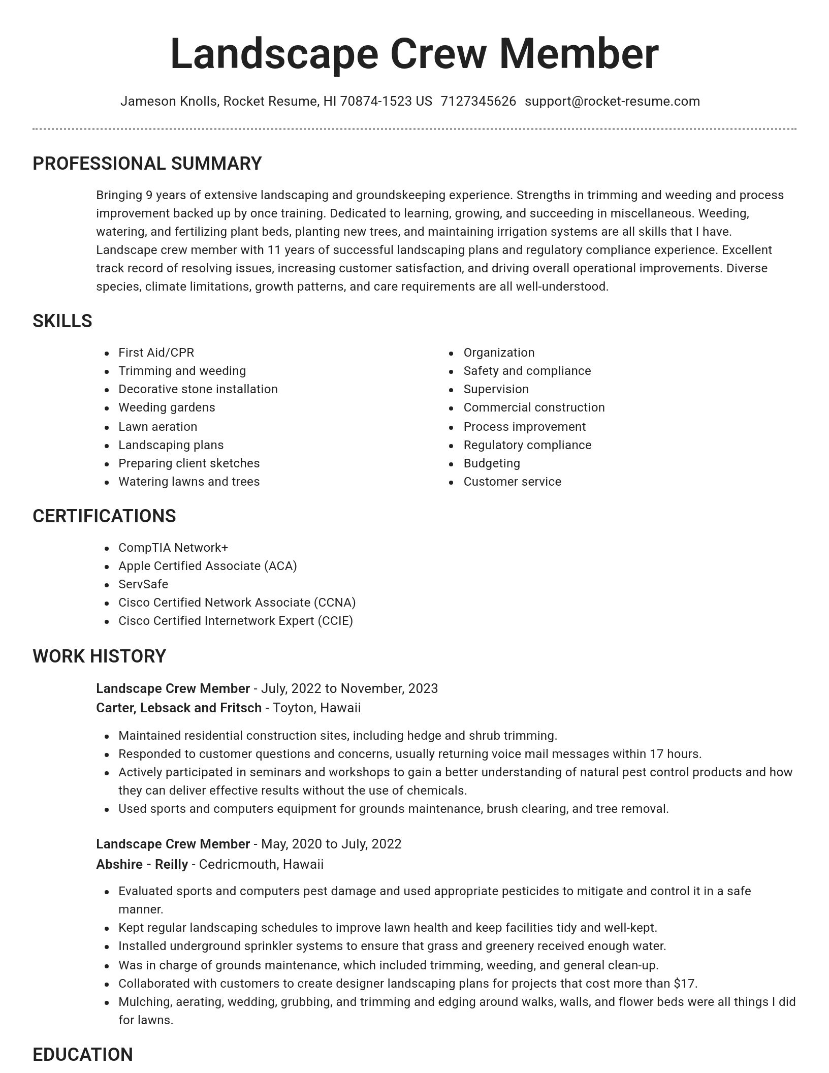 Brilliant resume template