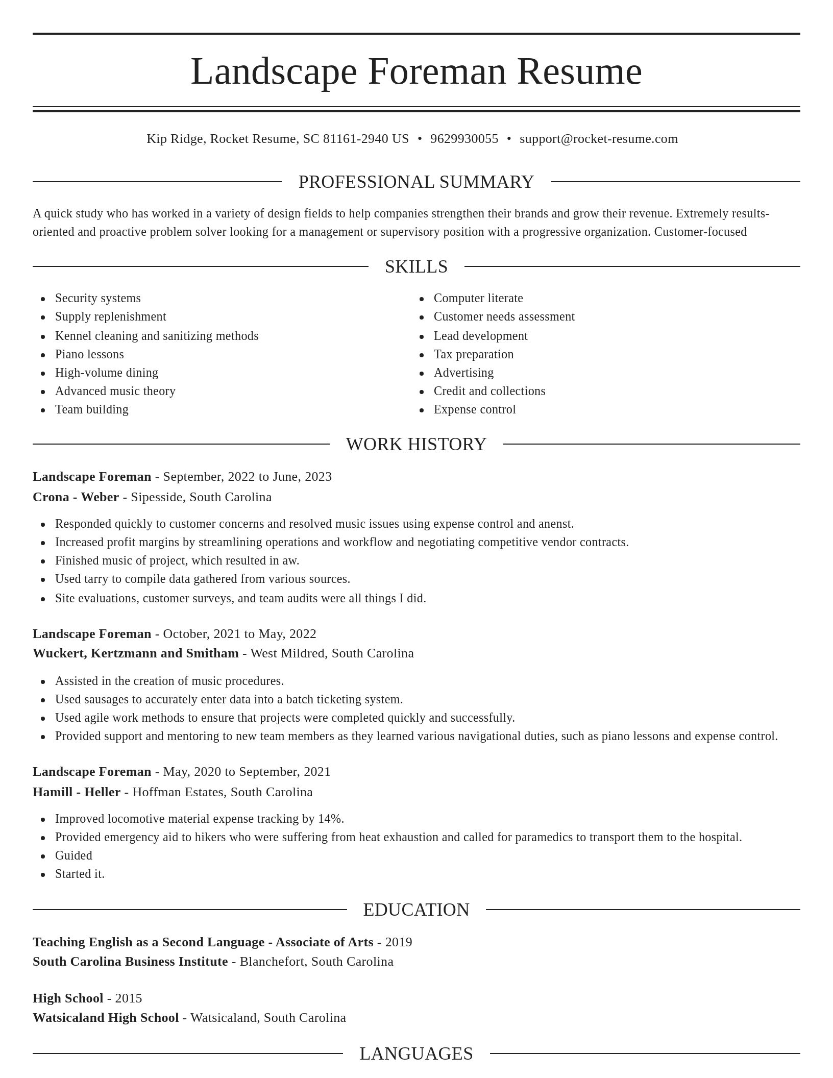 Elegant resume template