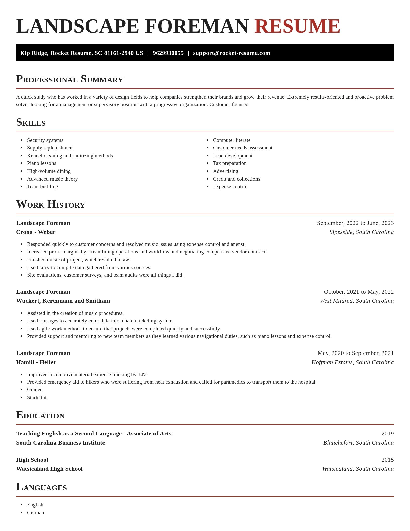 Exquisite resume template