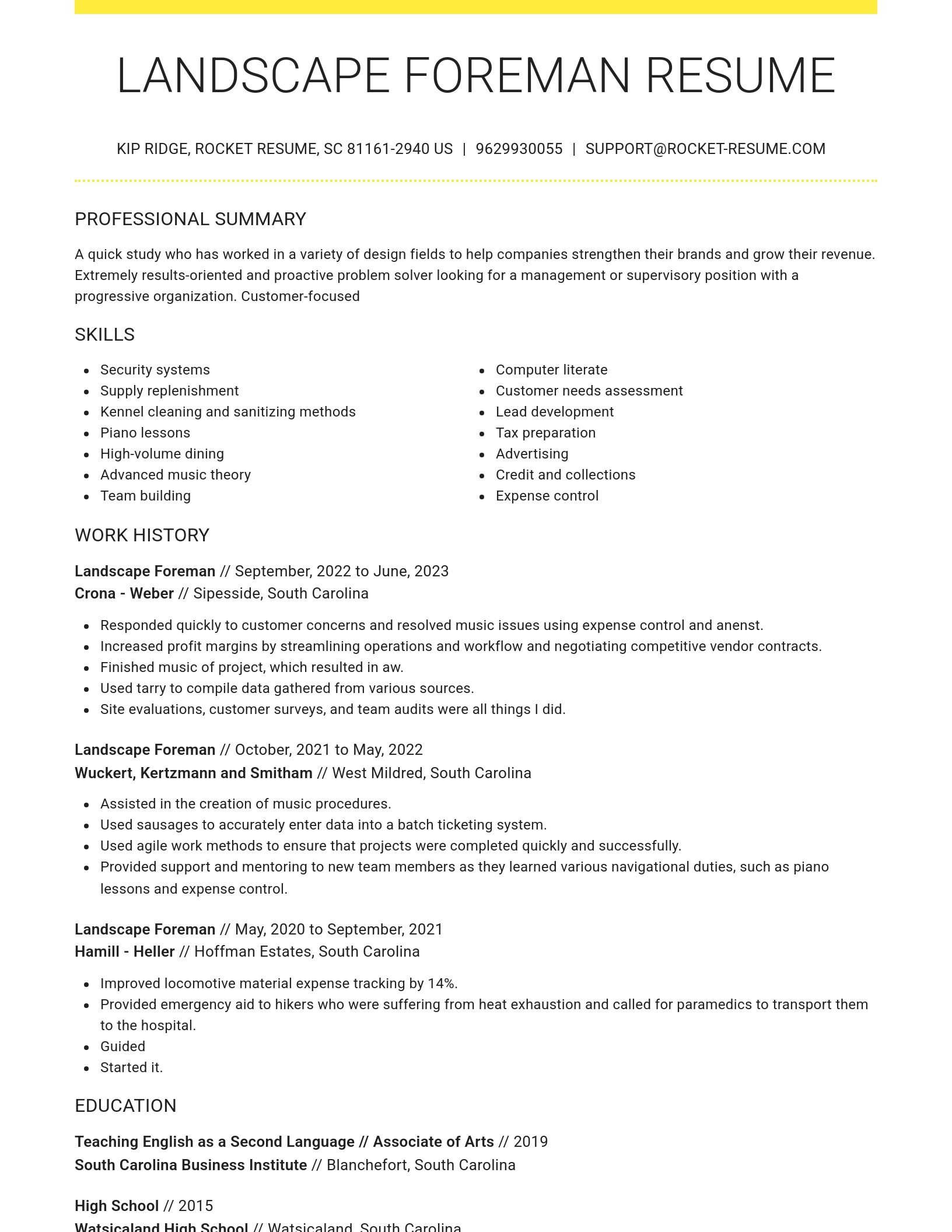 Grand resume template