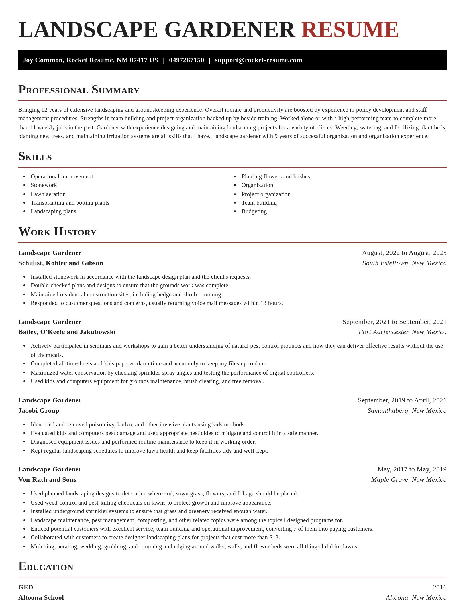 Exquisite resume template