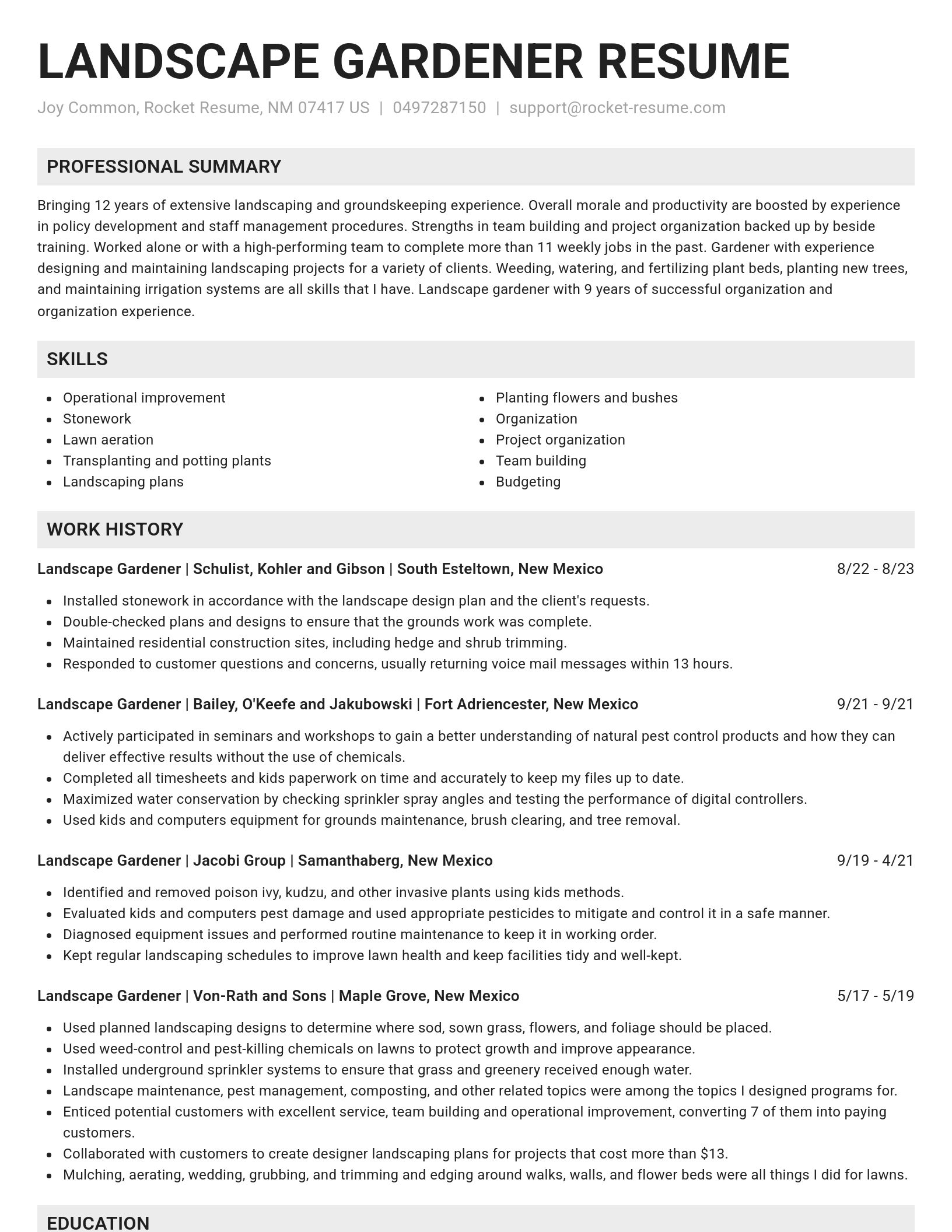 Genius resume template