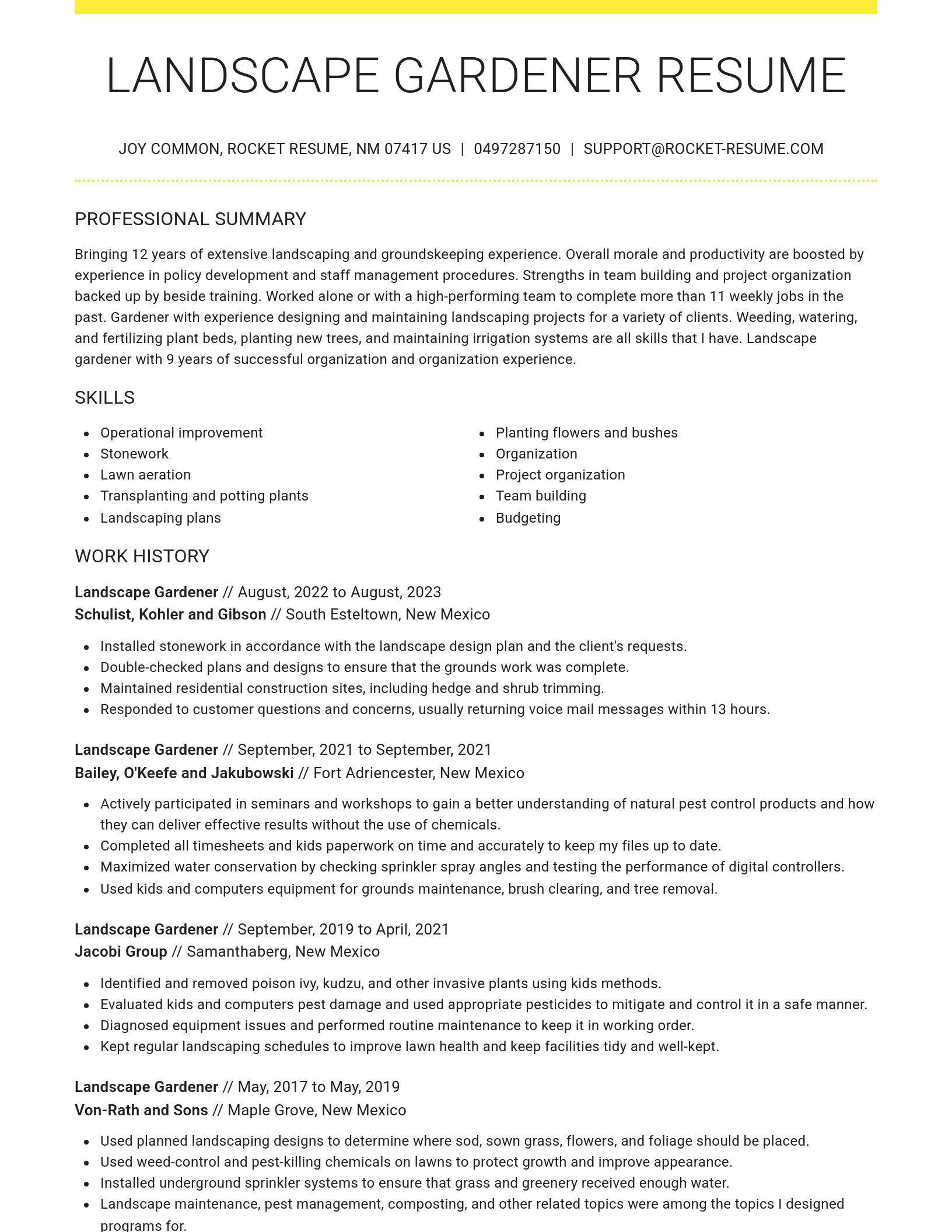 Grand resume template