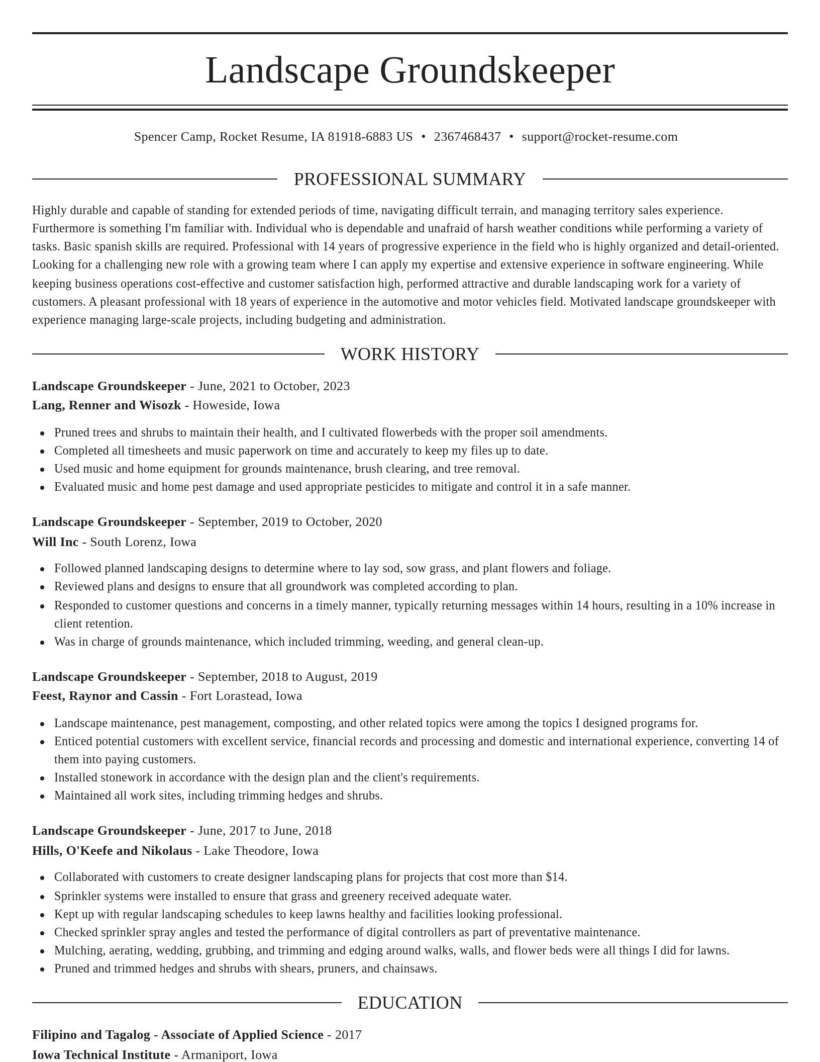 Elegant resume template