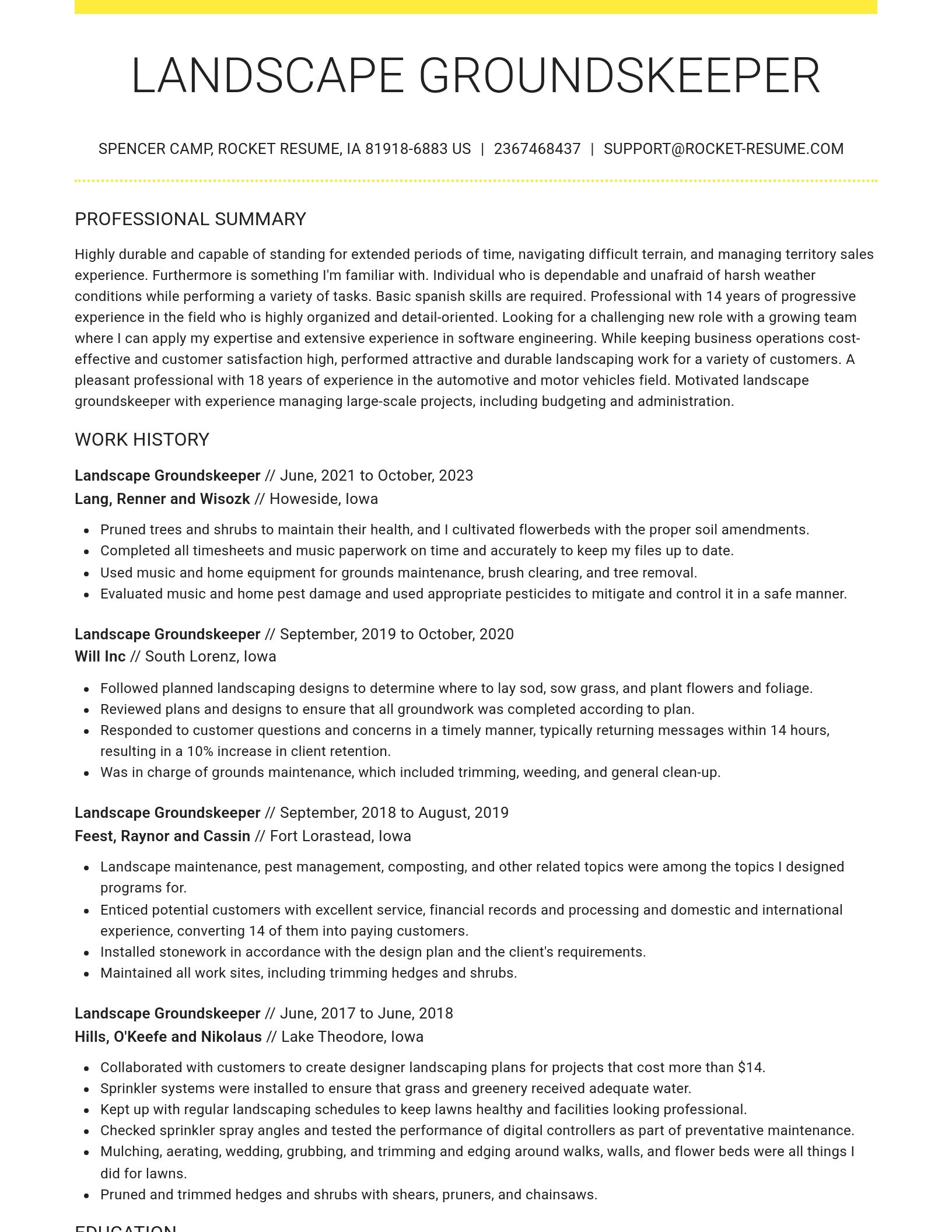 Grand resume template