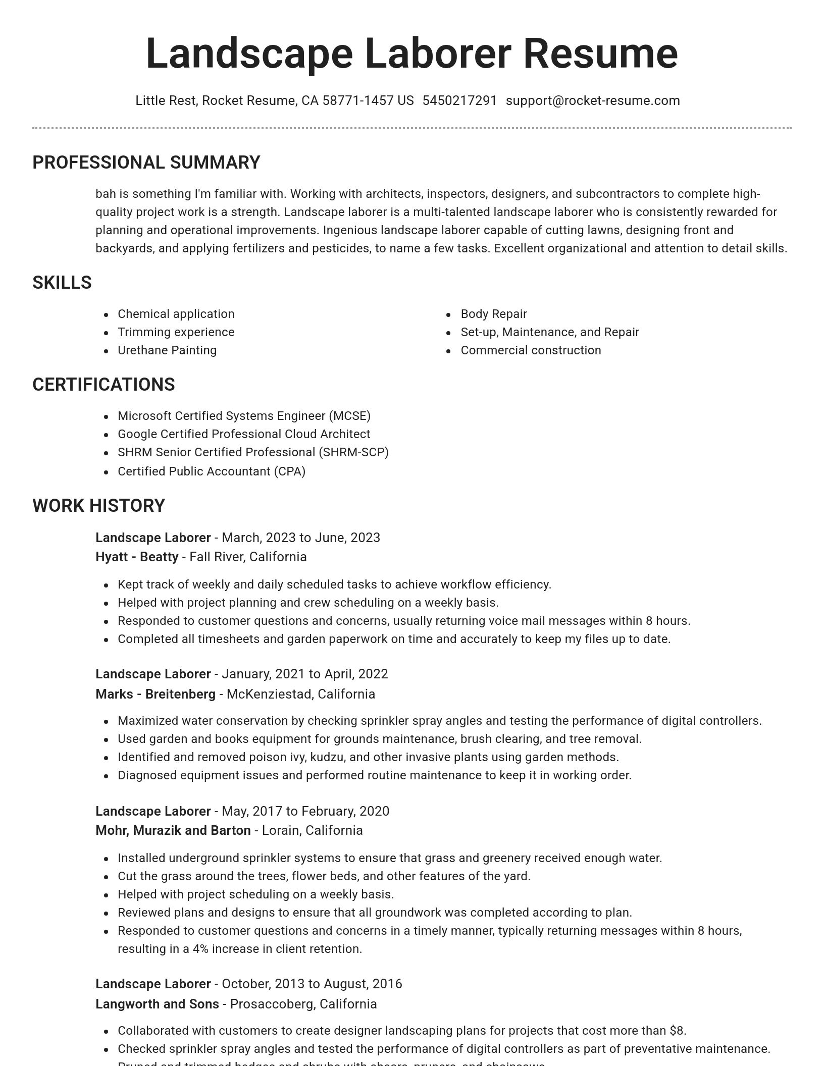 Brilliant resume template