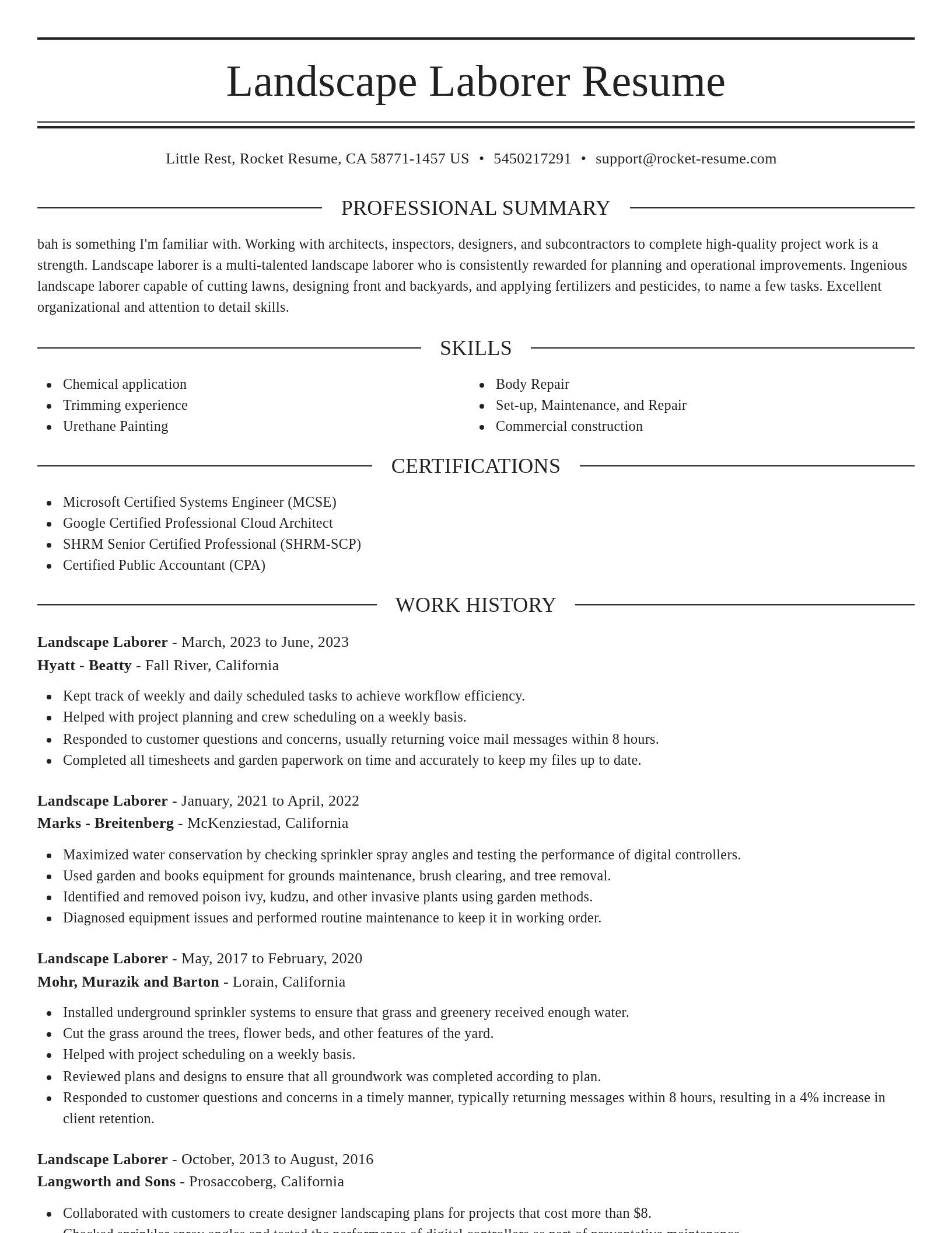 Elegant resume template