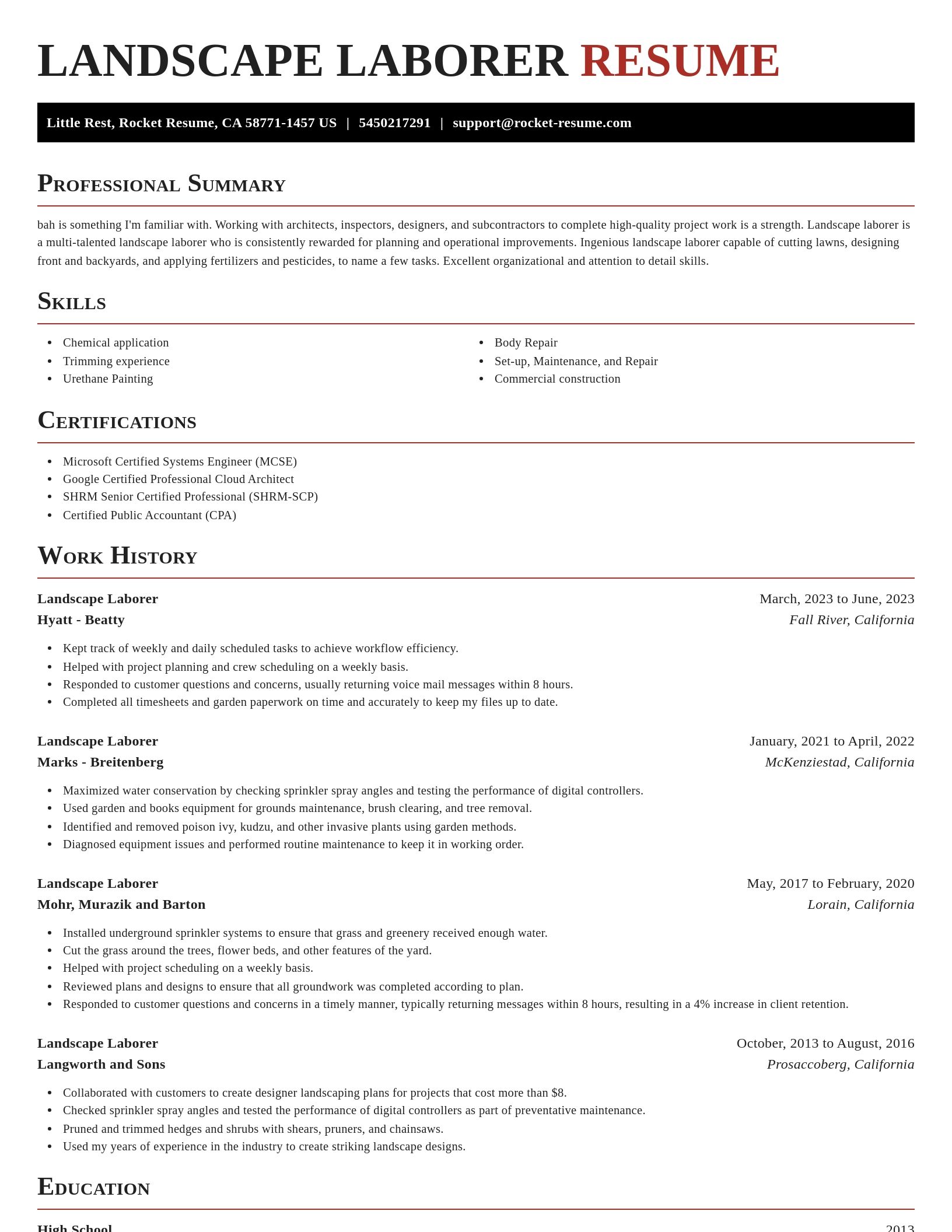 Exquisite resume template