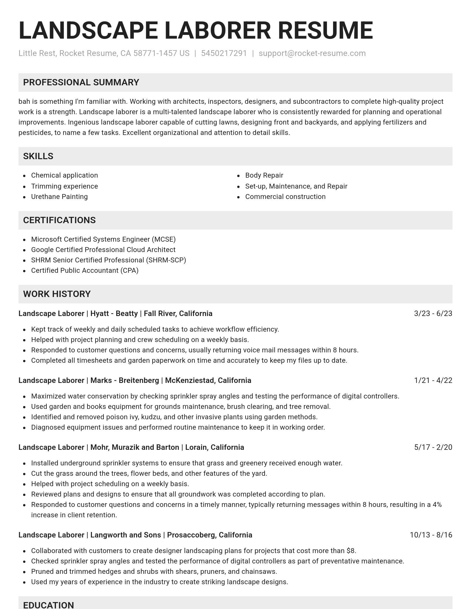 Genius resume template