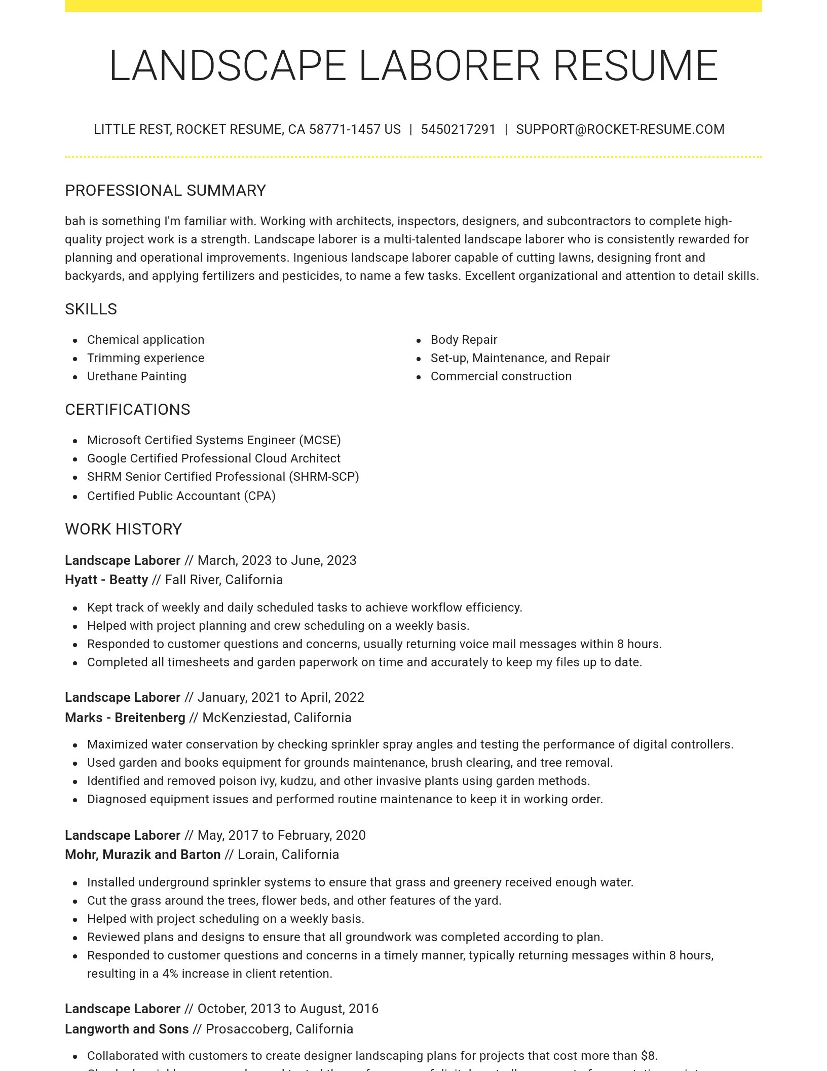 Grand resume template