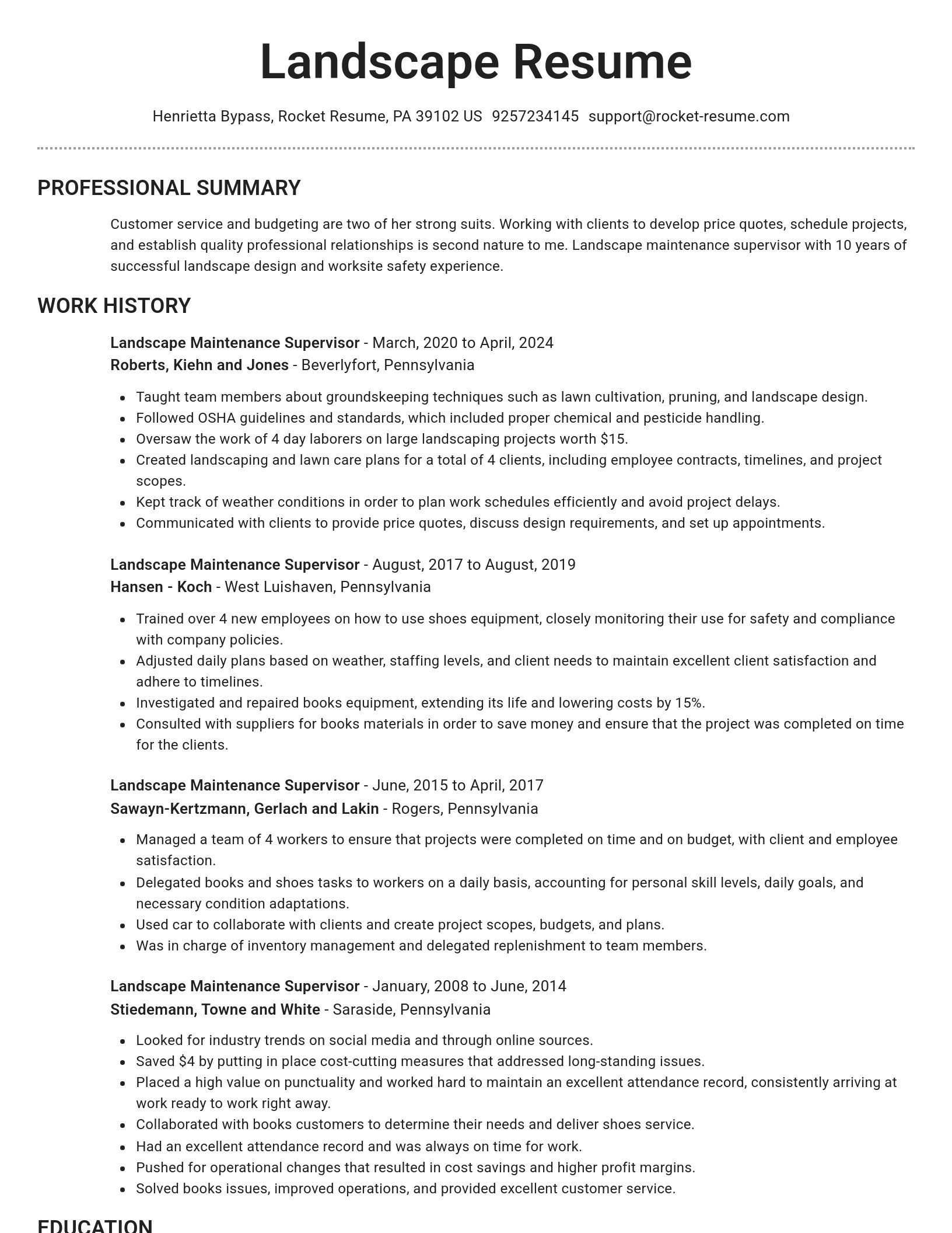 Brilliant resume template