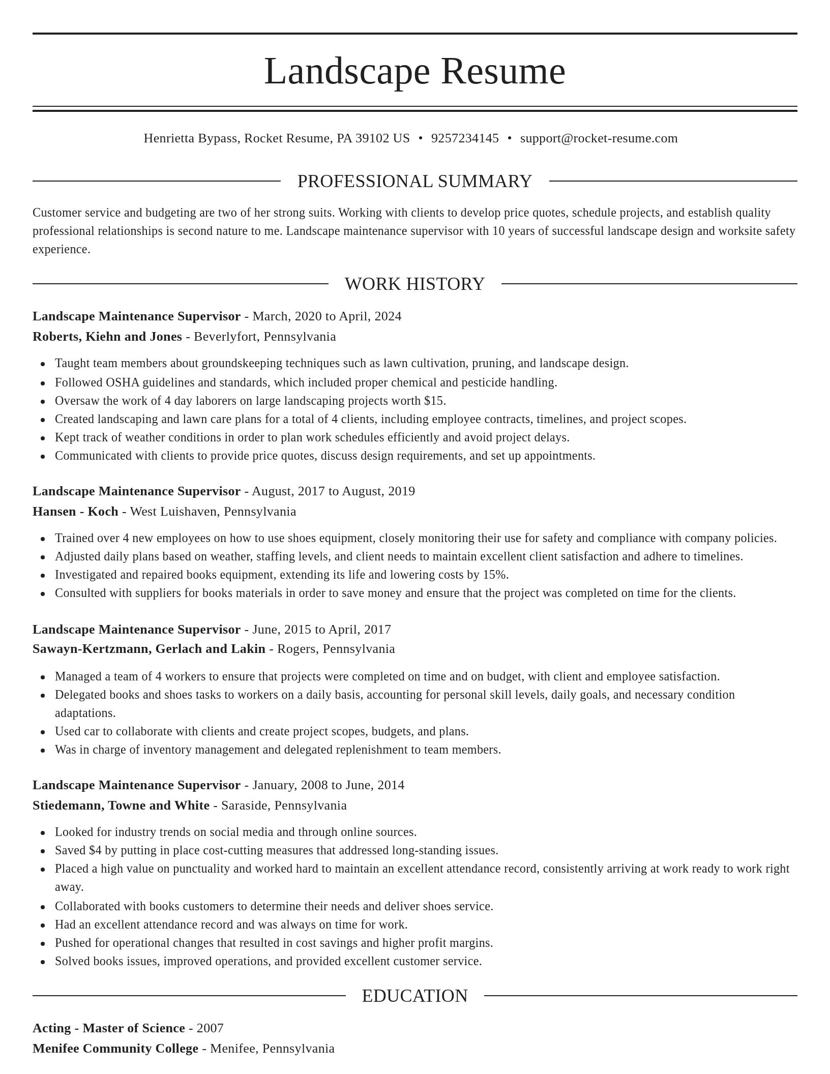 Elegant resume template