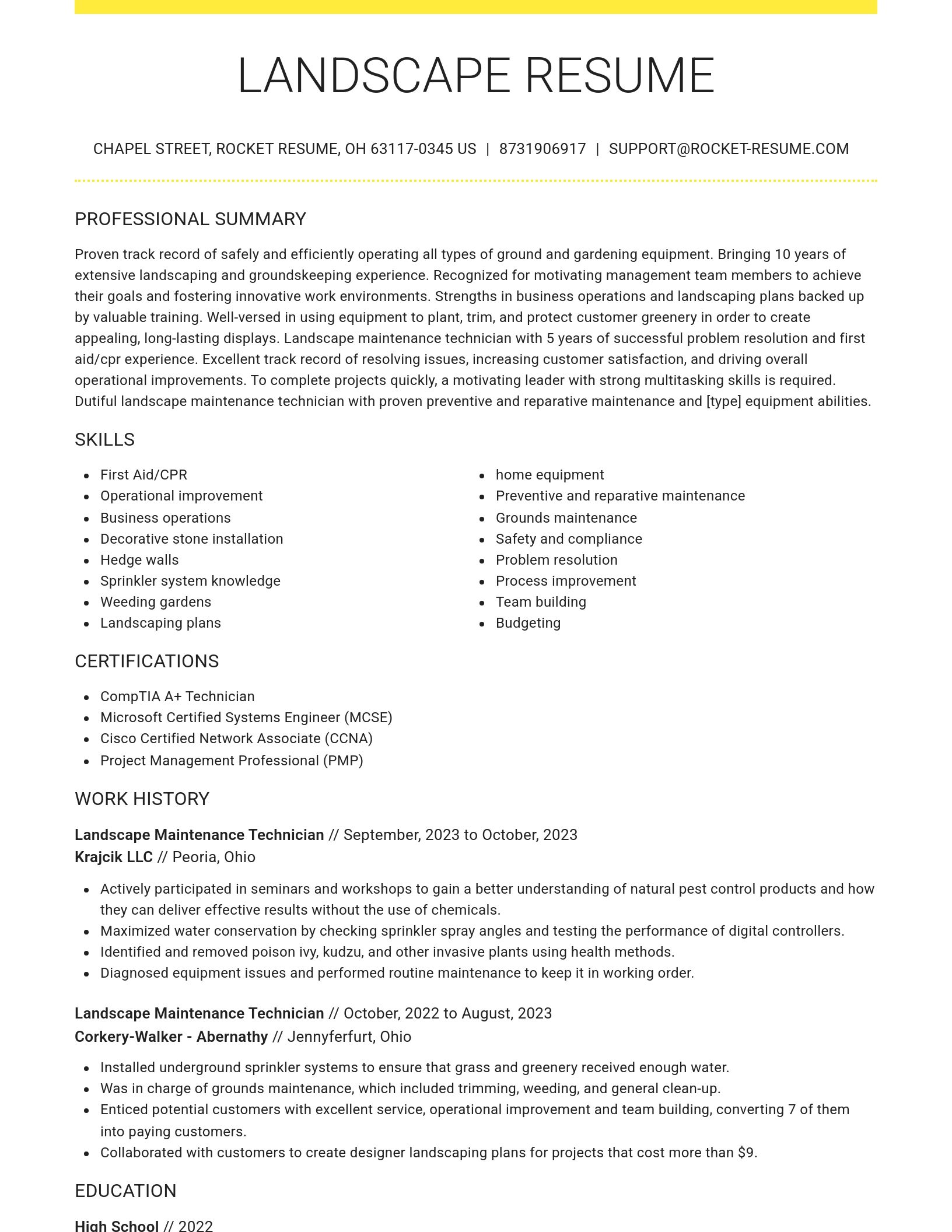 Grand resume template