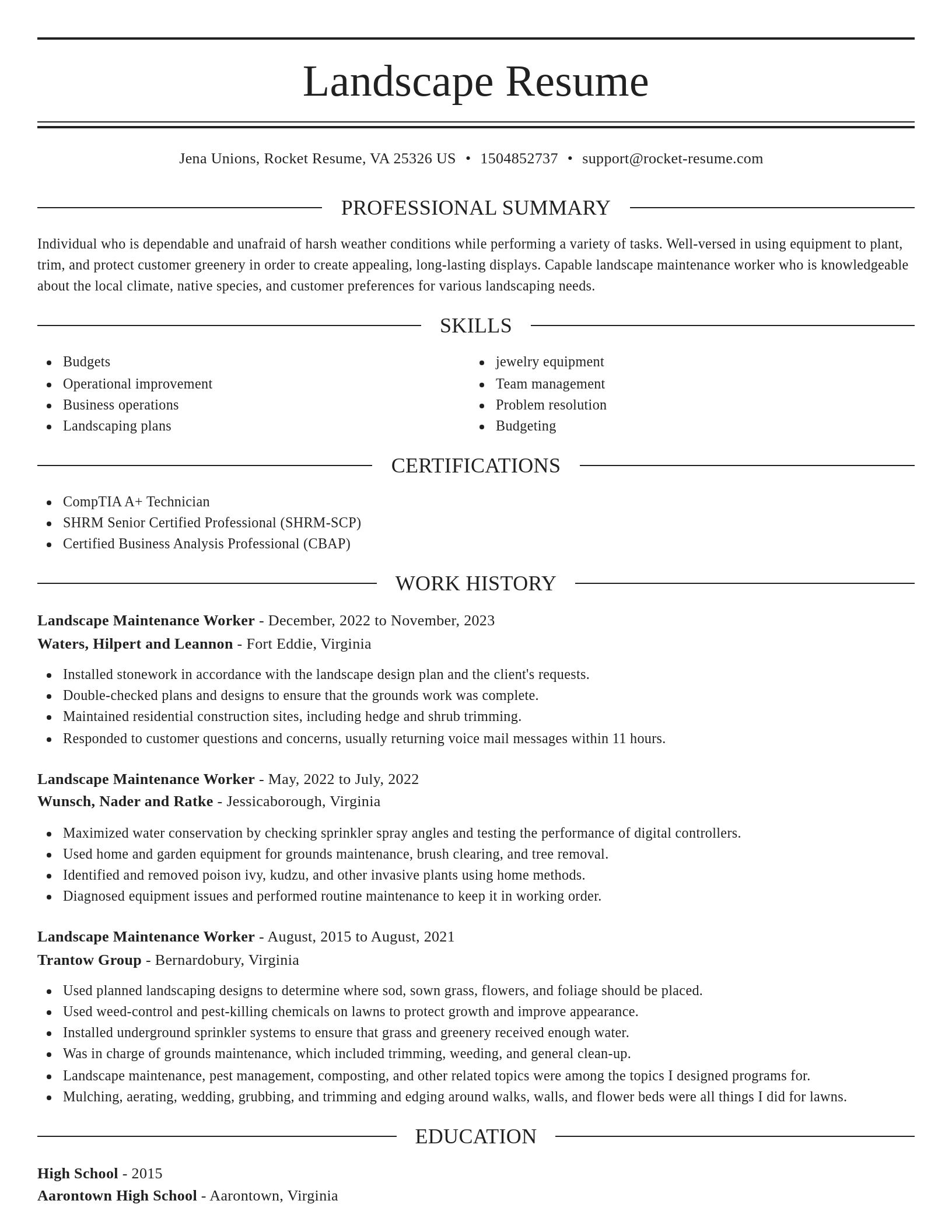 Elegant resume template