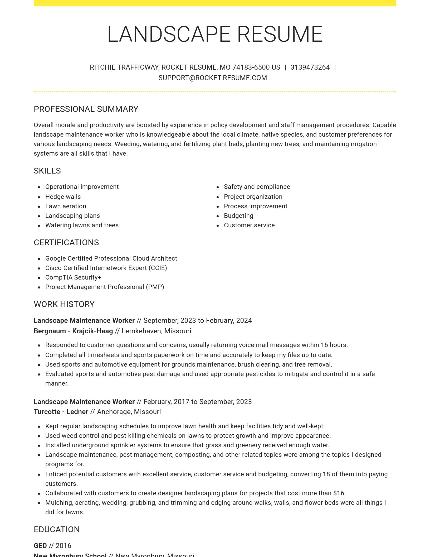 Grand resume template