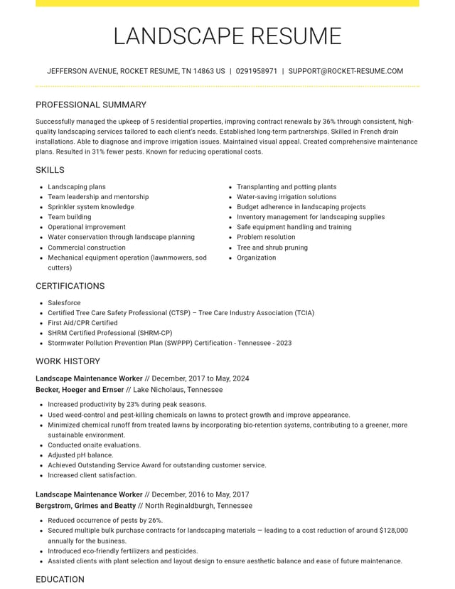 Grand resume template