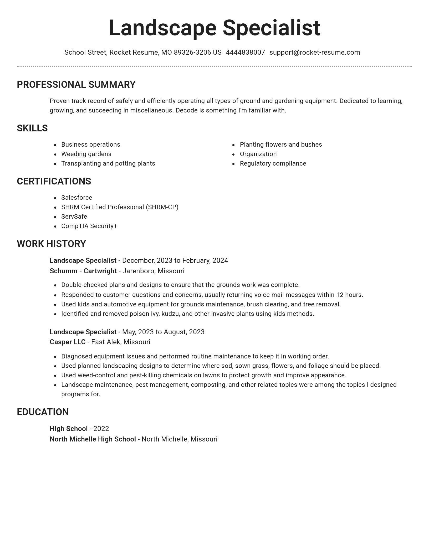 Brilliant resume template