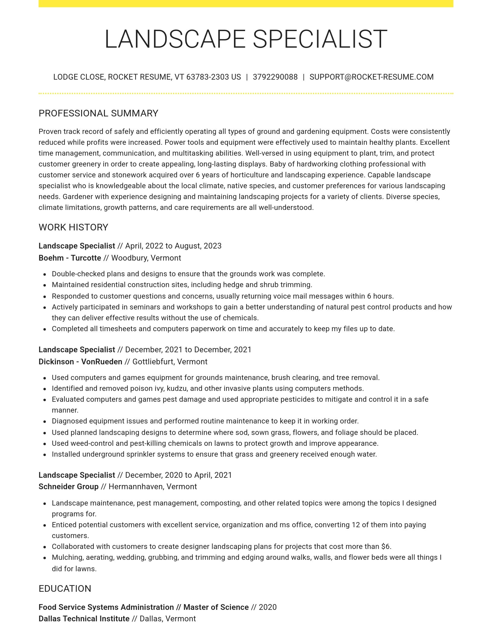Grand resume template