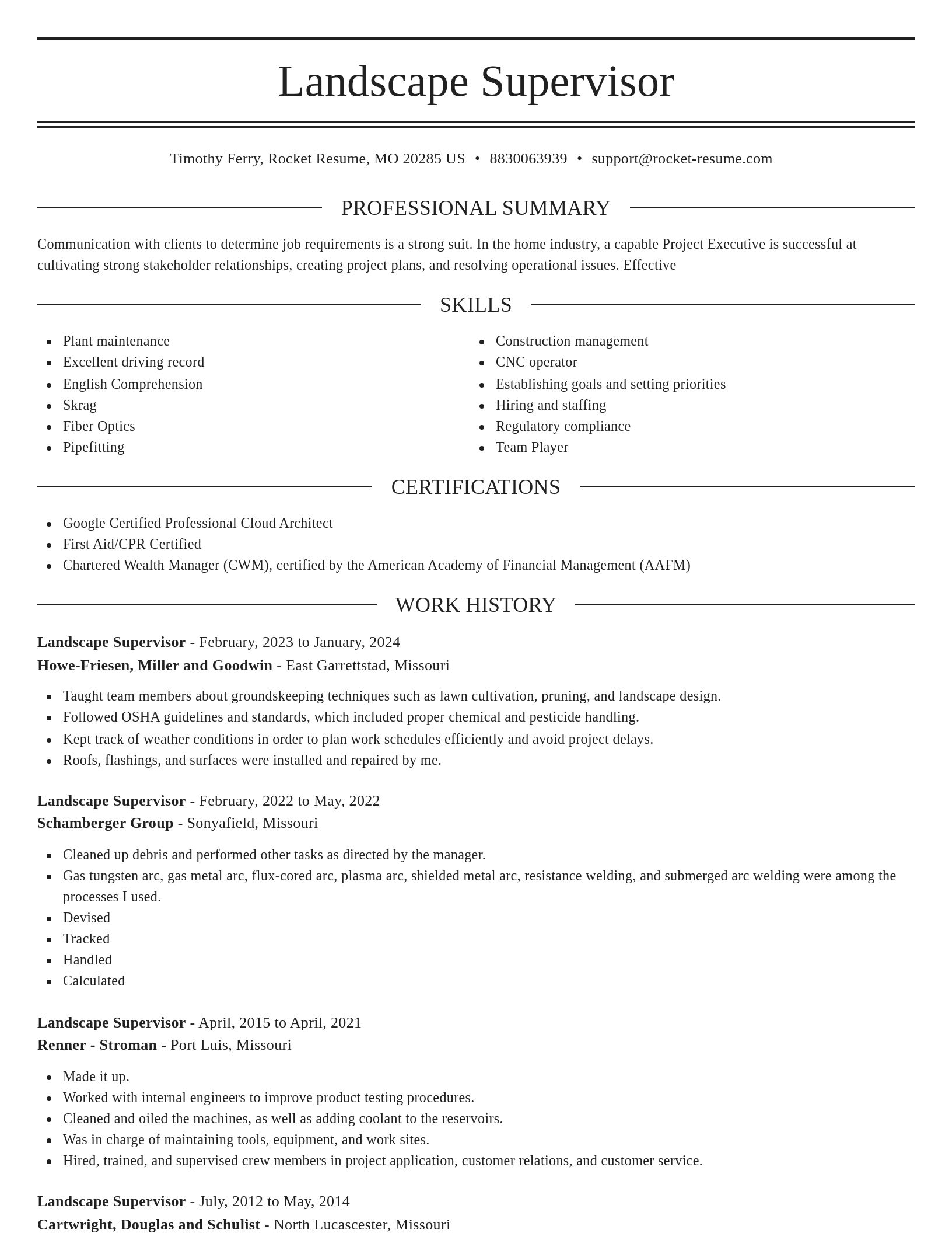 Elegant resume template