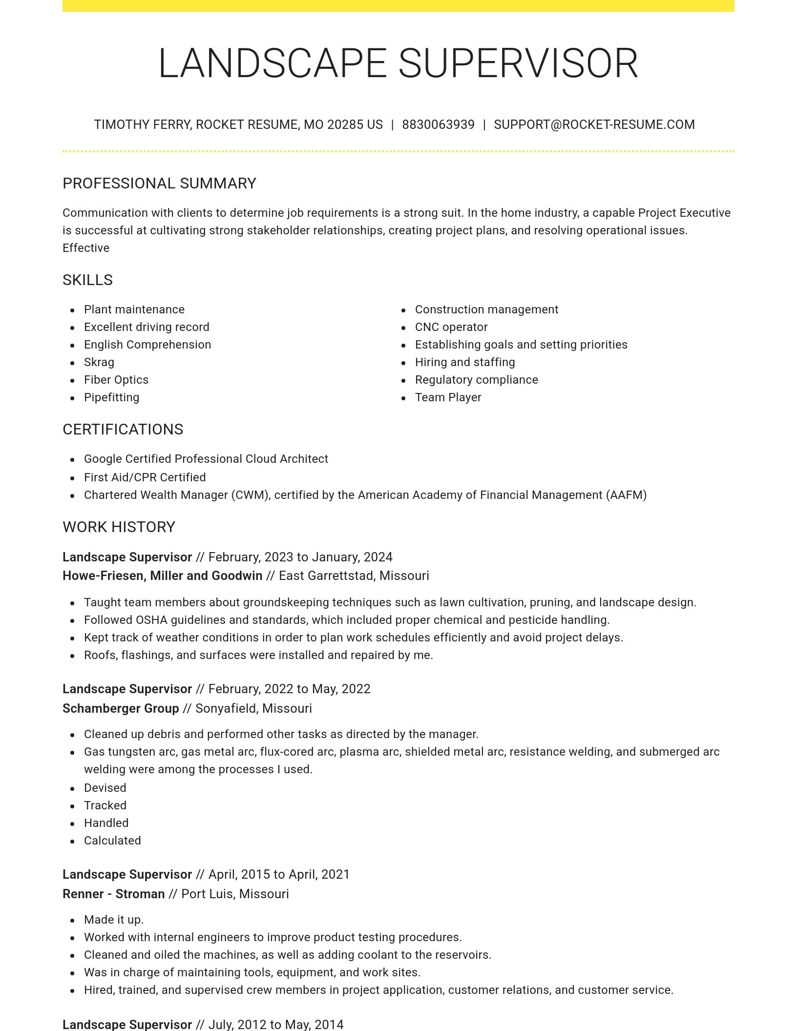 Grand resume template