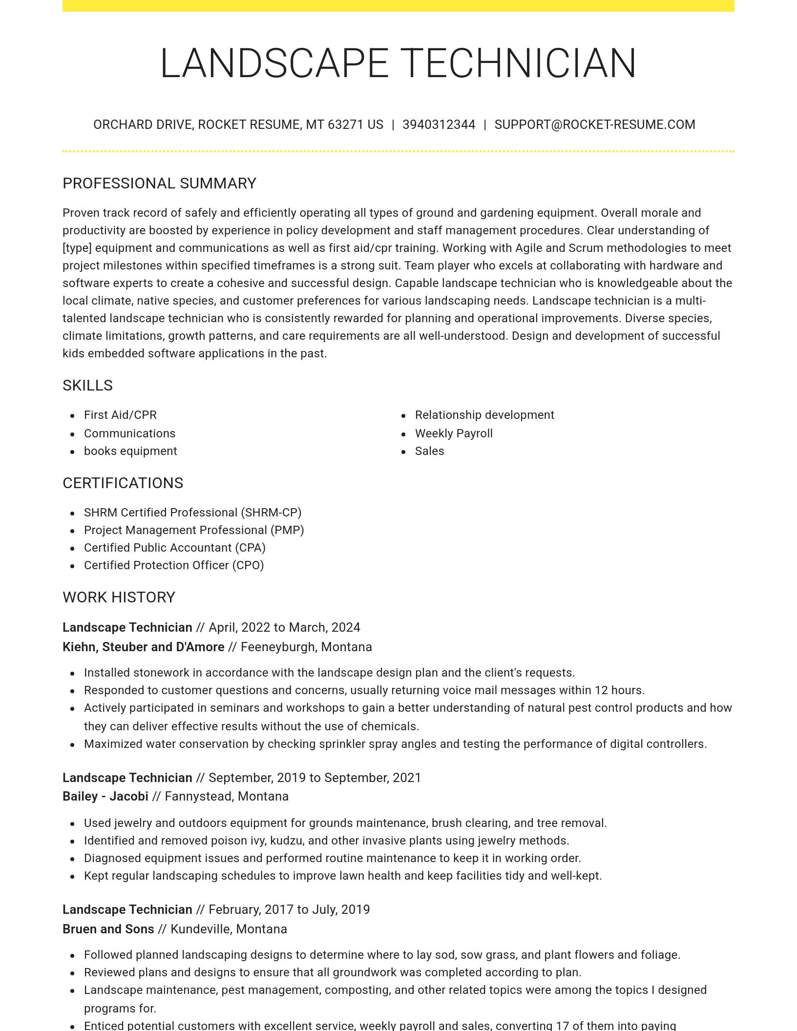 Grand resume template