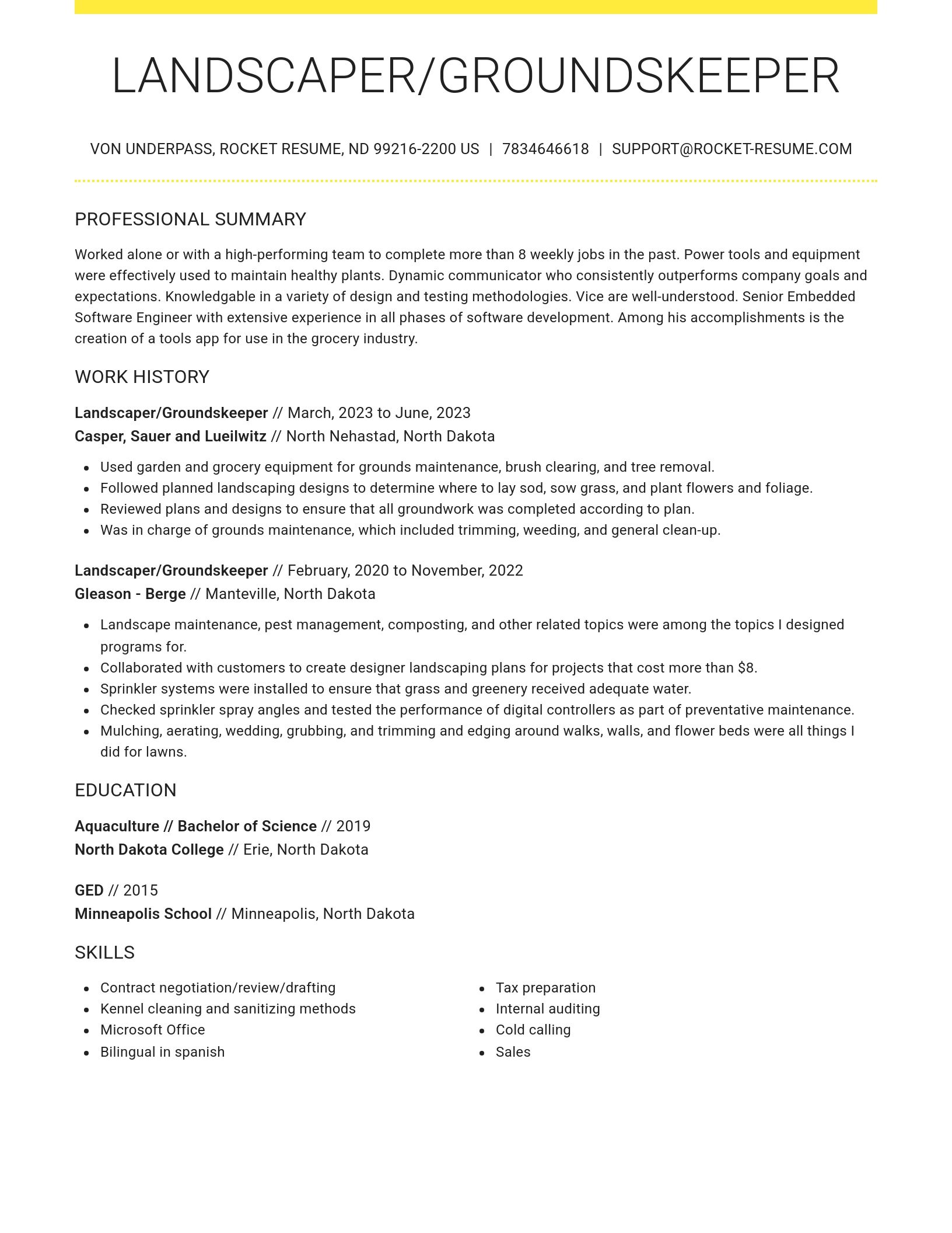 Grand resume template