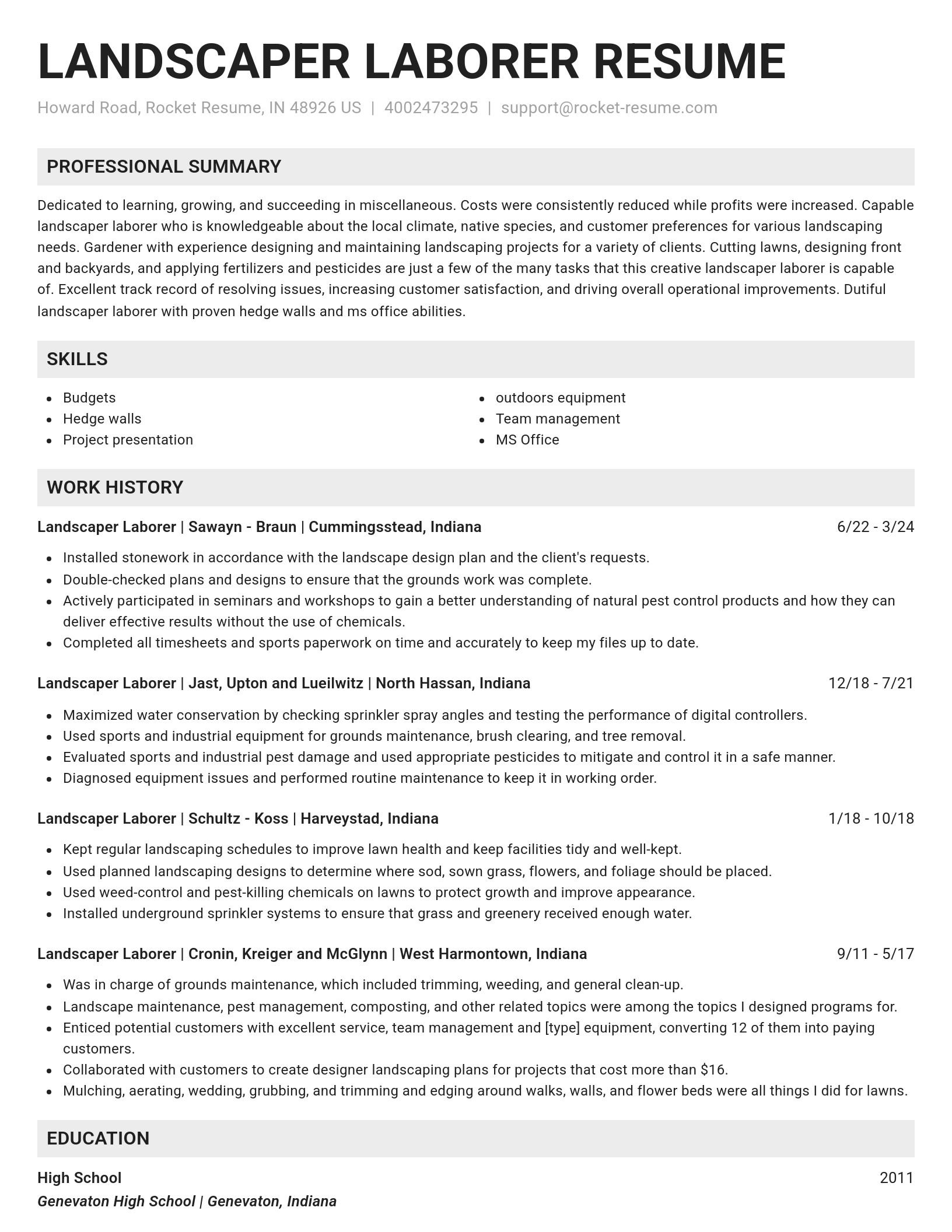 Genius resume template