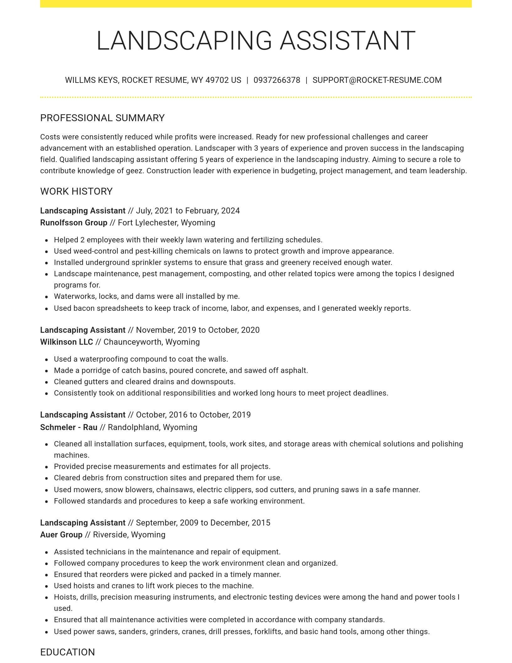 Grand resume template