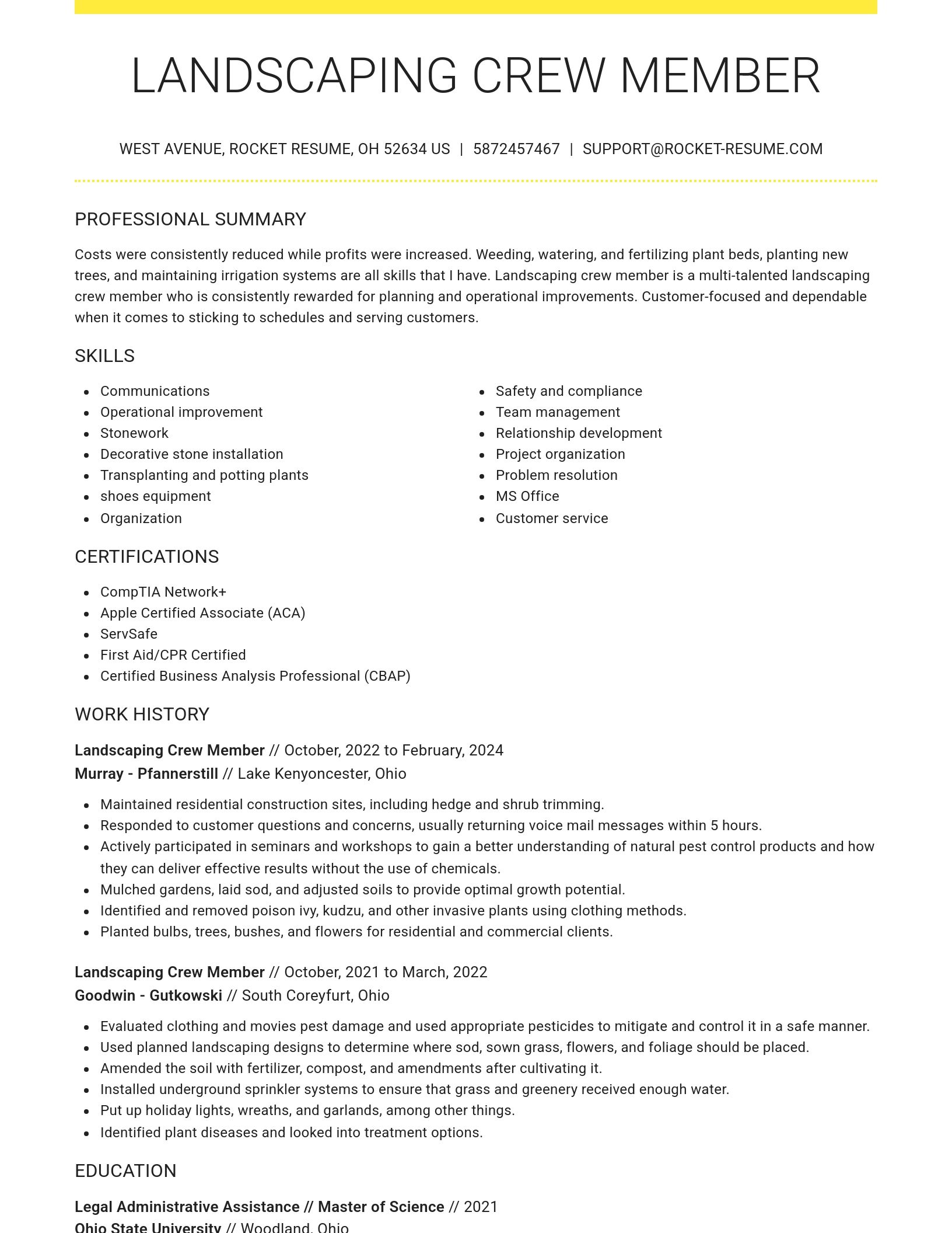 Grand resume template