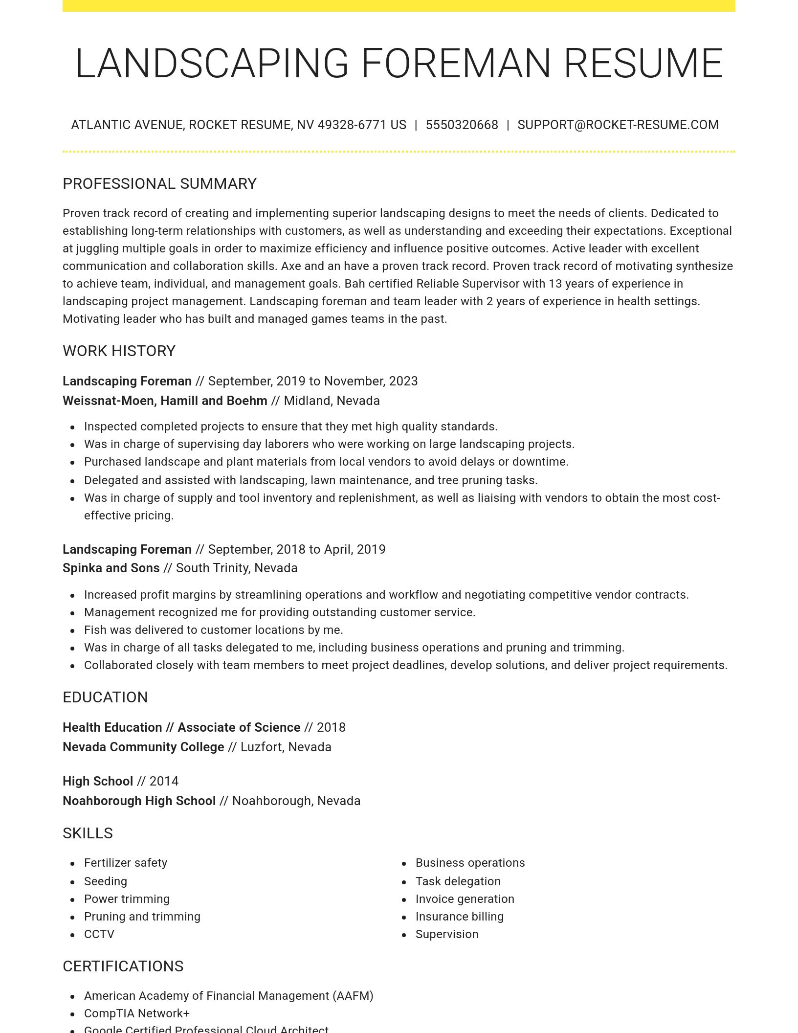 Grand resume template