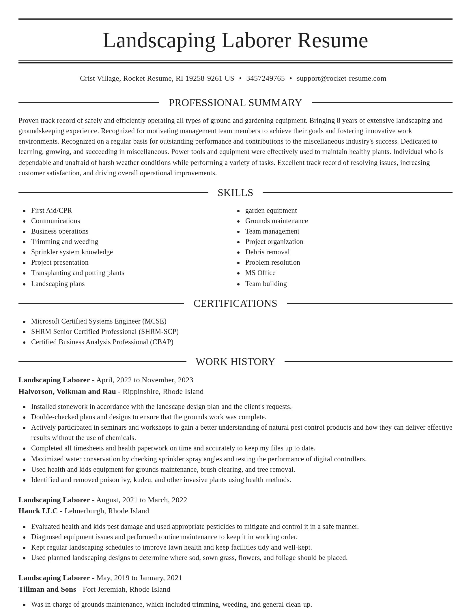 Elegant resume template