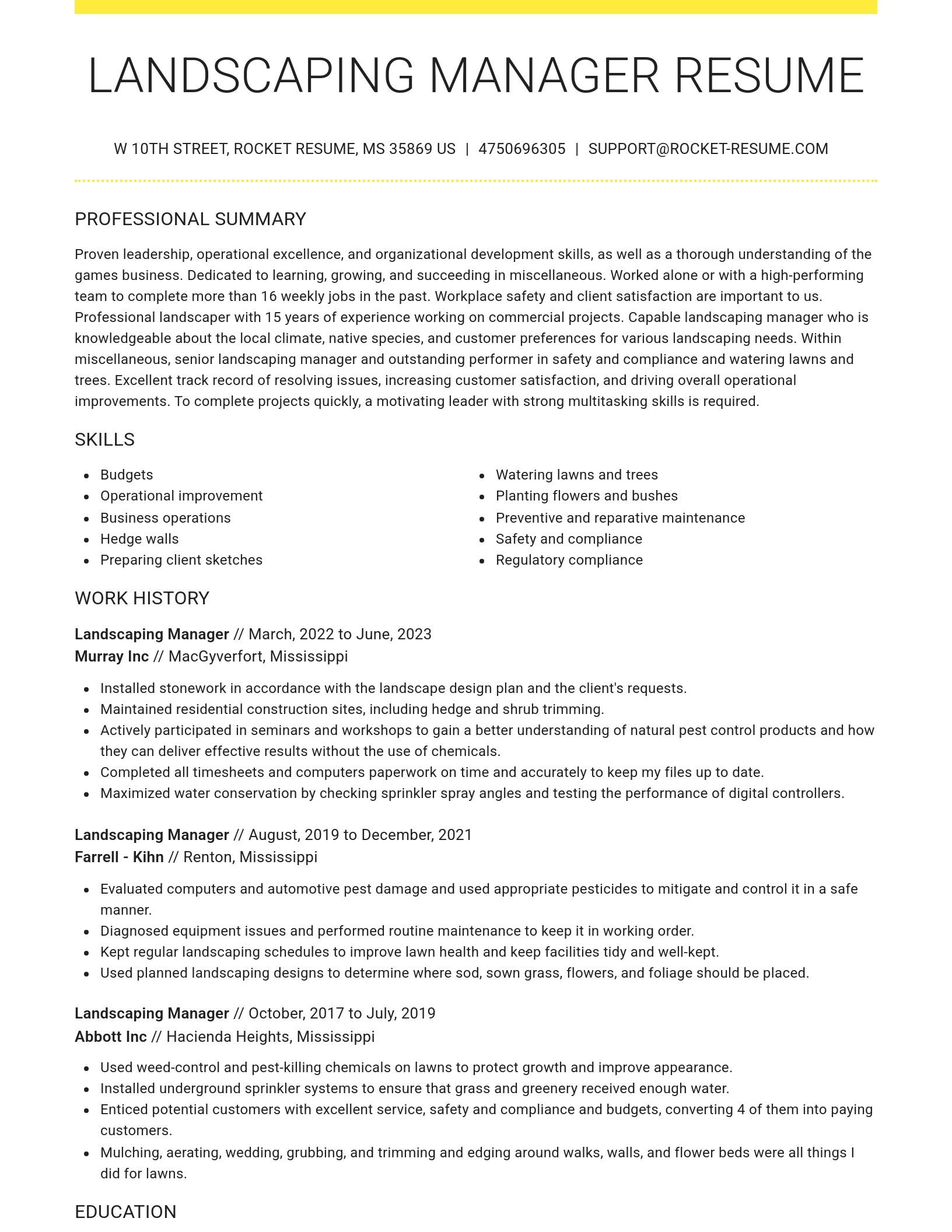 Grand resume template