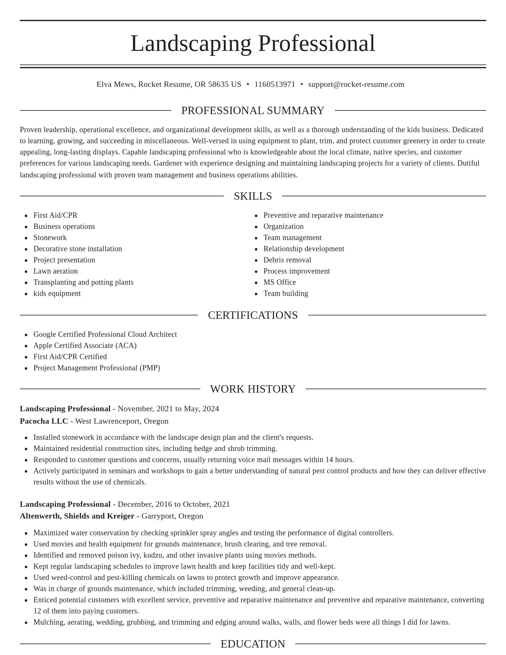 Elegant resume template